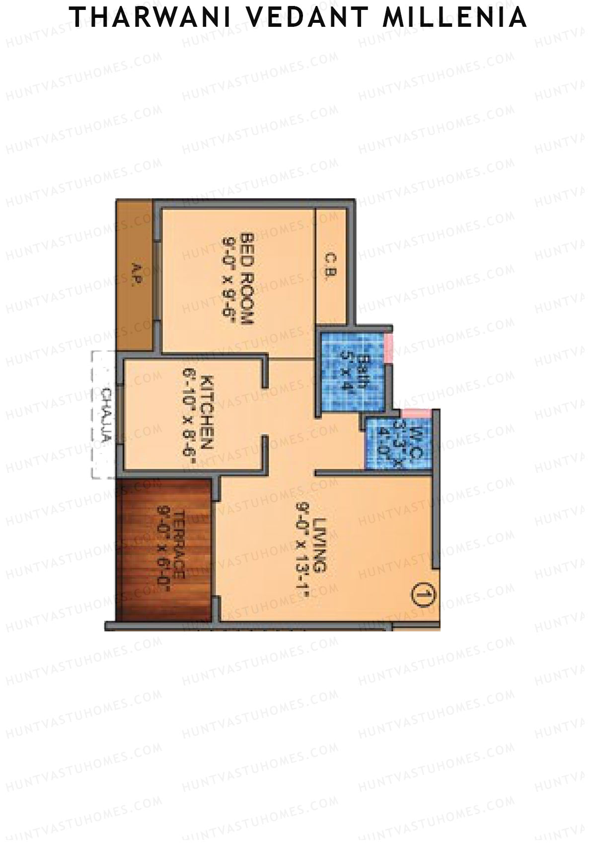 Tharwani Vedant Millenia Tower E Unit 5 Floor Plan