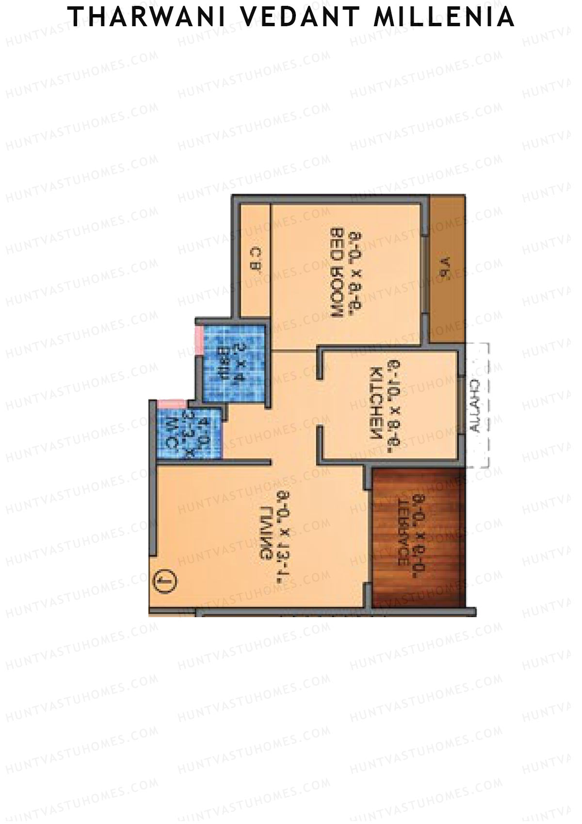 Tharwani Vedant Millenia Tower E Unit 6 Floor Plan