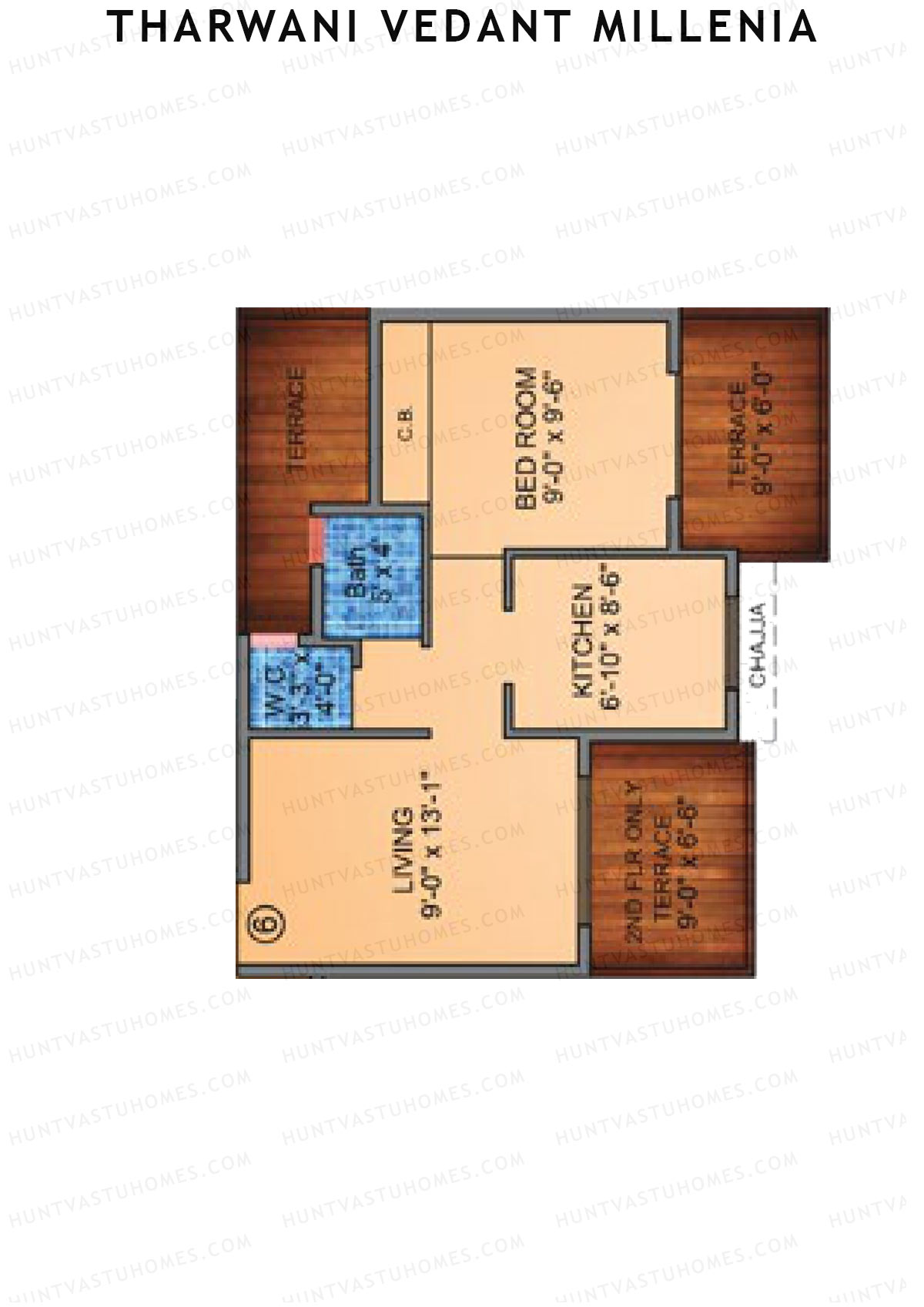 Tharwani Vedant Millenia Tower E Unit 6 Floor Plan