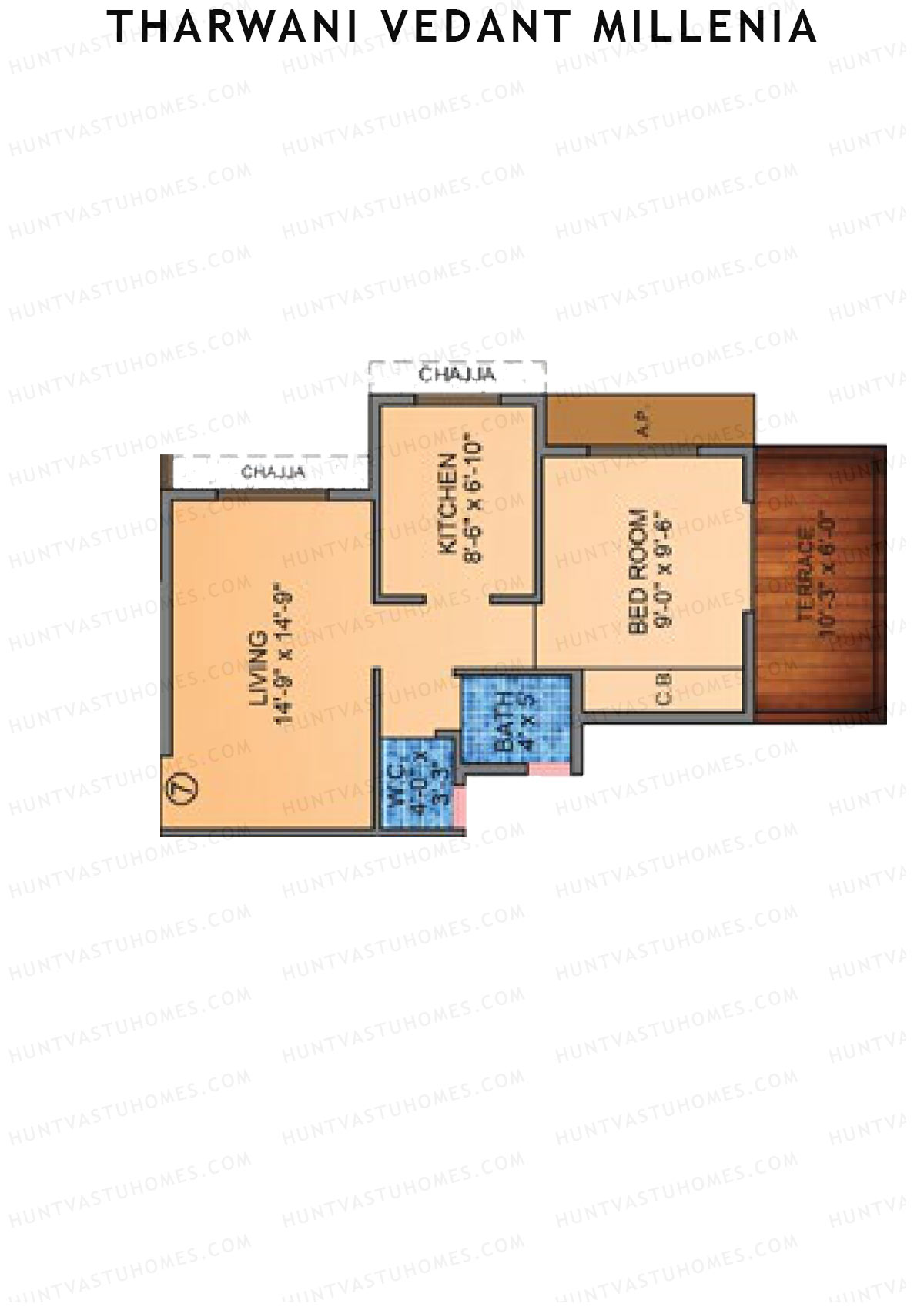 Tharwani Vedant Millenia Tower E Unit 7 Floor Plan