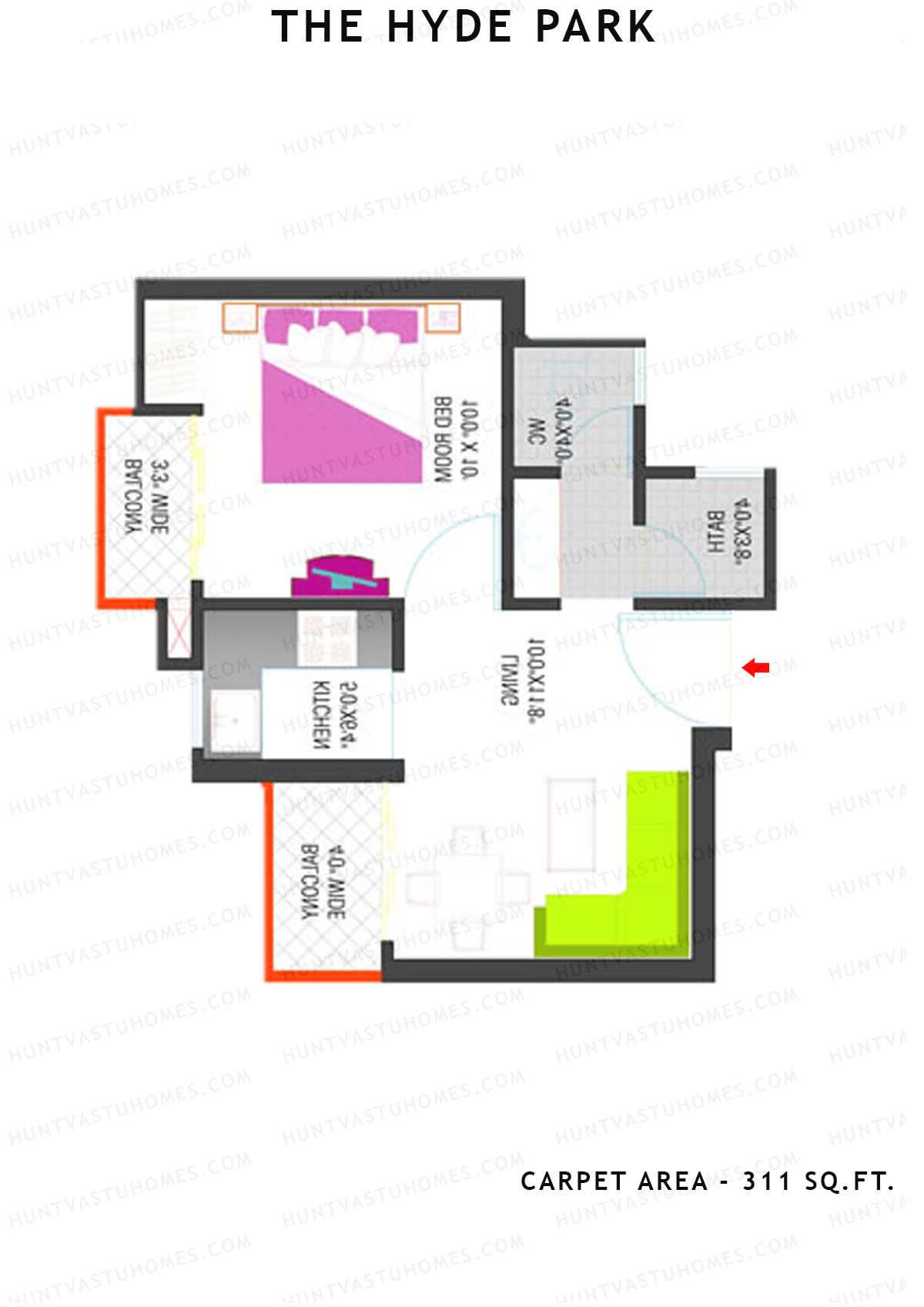 The Hyde Park Tower X Unit 5 Floor Plan