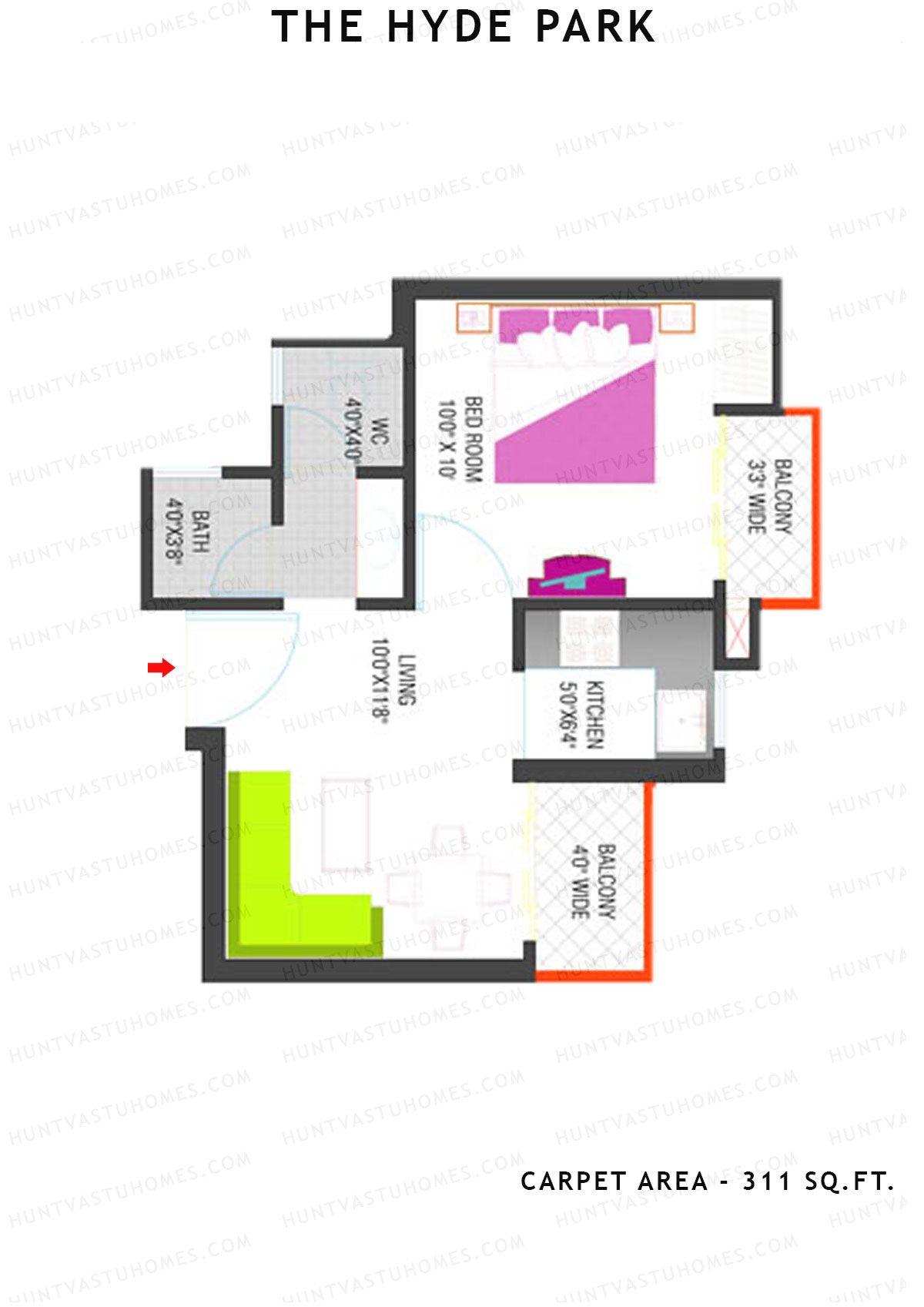 The Hyde Park Tower X Unit 6 Floor Plan