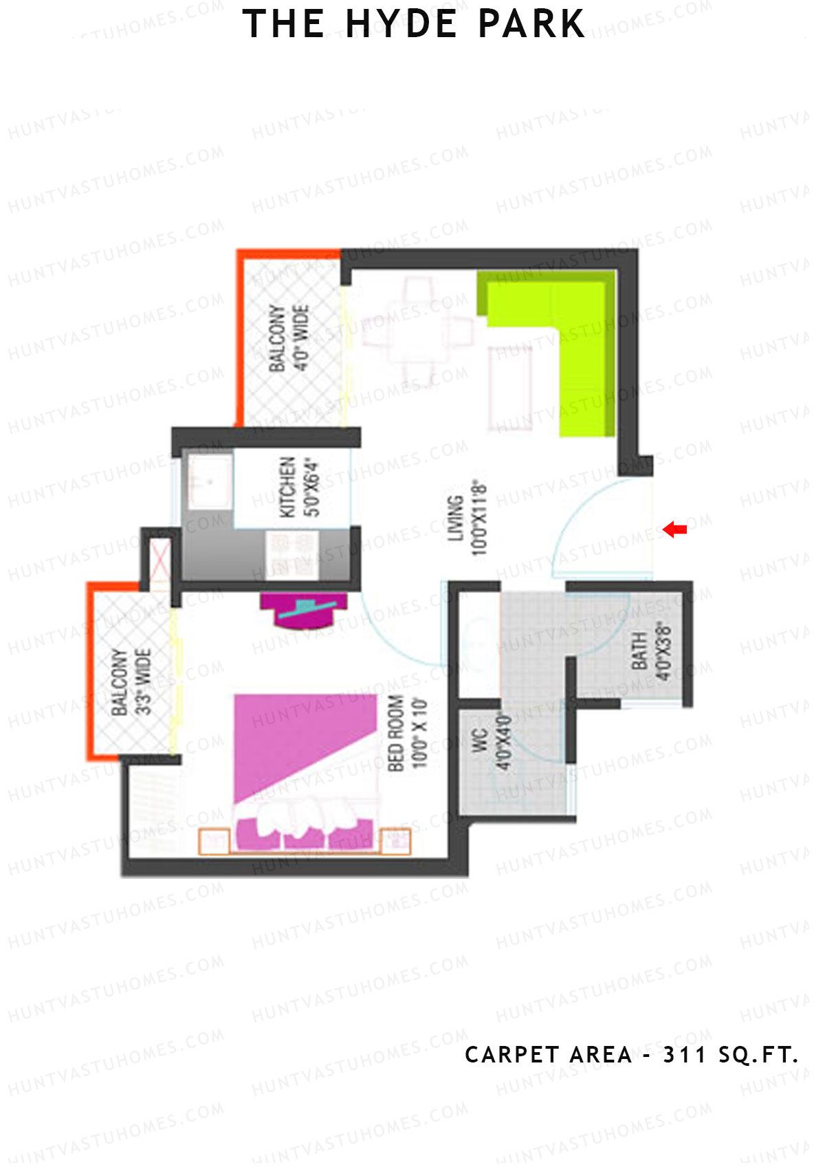 The Hyde Park Tower X Unit 7 Floor Plan