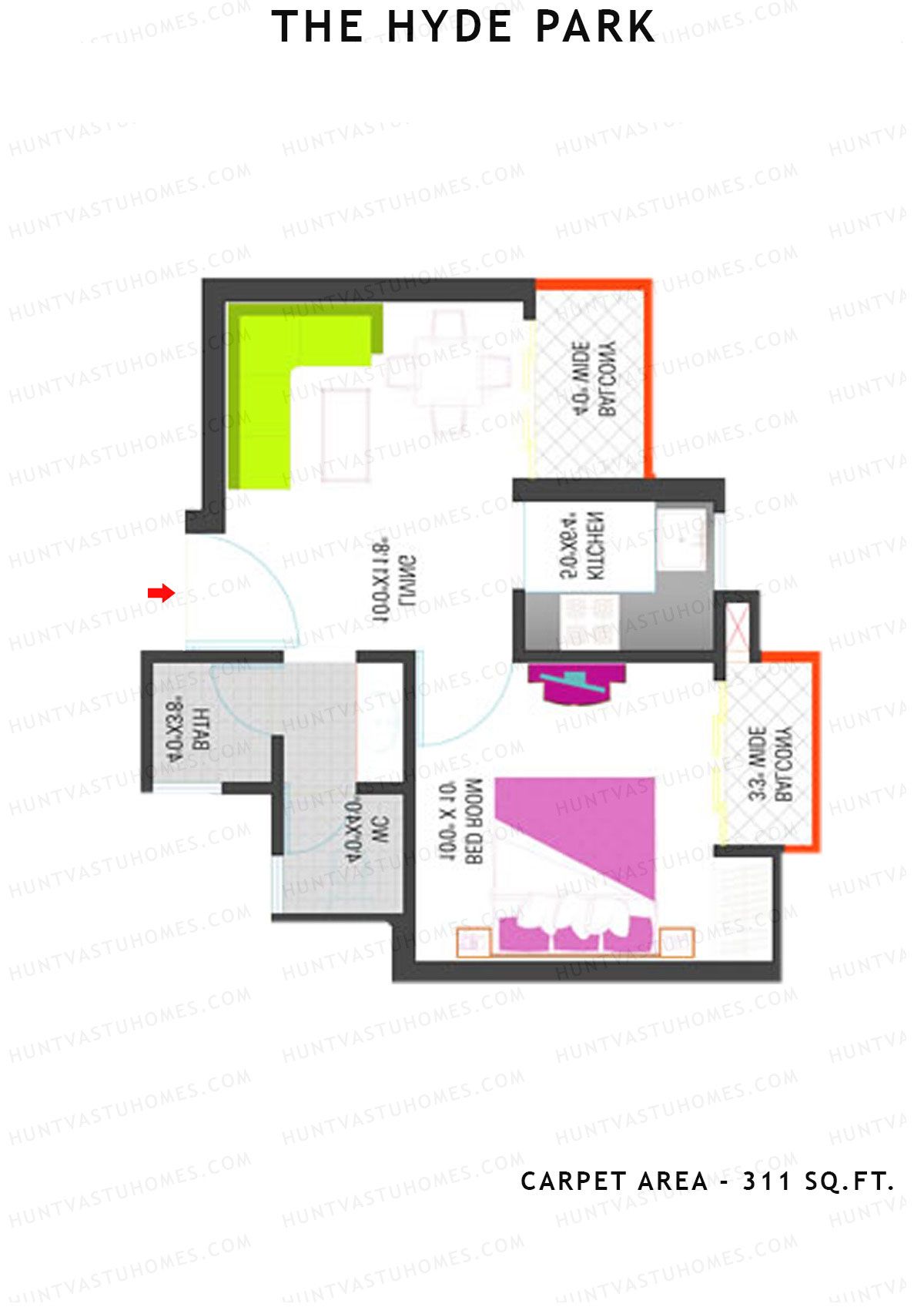 The Hyde Park Tower X Unit 8 Floor Plan