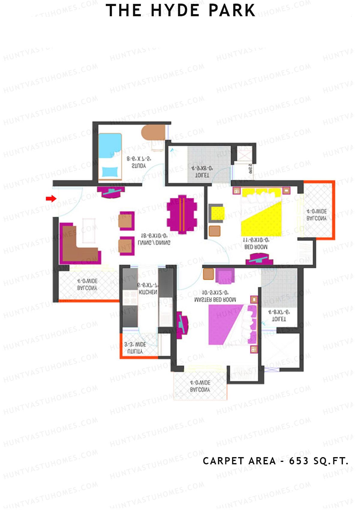 The Hyde Park Tower K Unit 1 Floor Plan