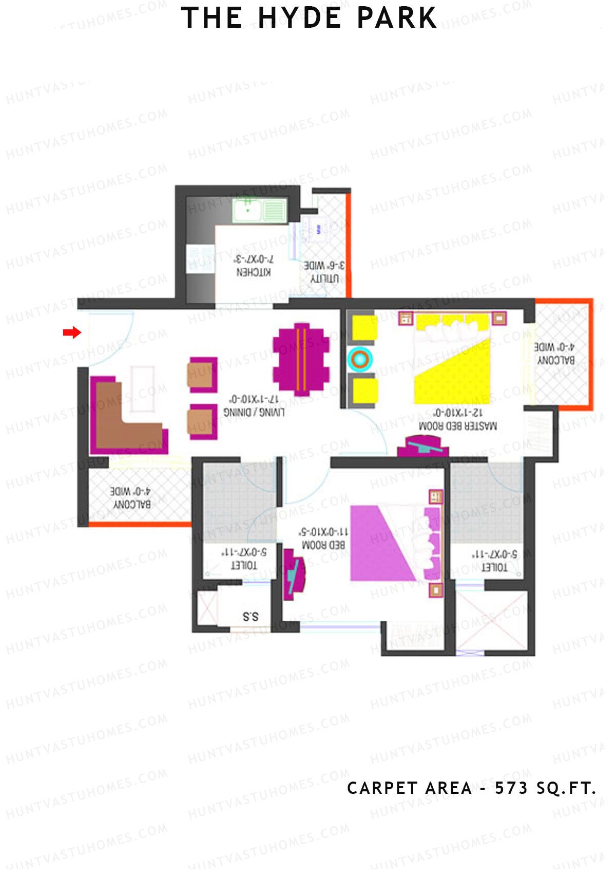 The Hyde Park Tower O Unit 1 Floor Plan