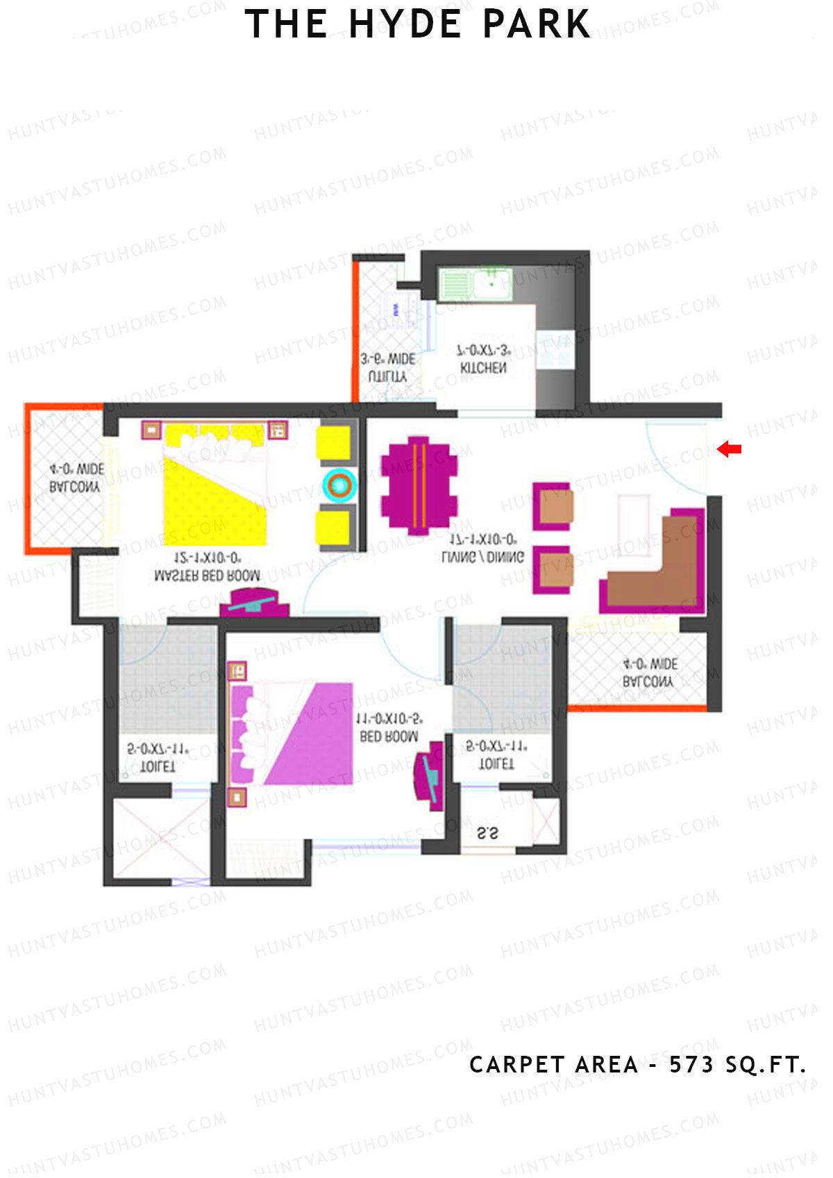 The Hyde Park Tower P Unit 3 Floor Plan