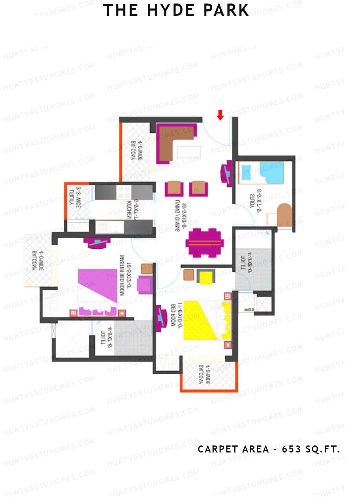 The Hyde Park Tower X Unit 1 Floor Plan