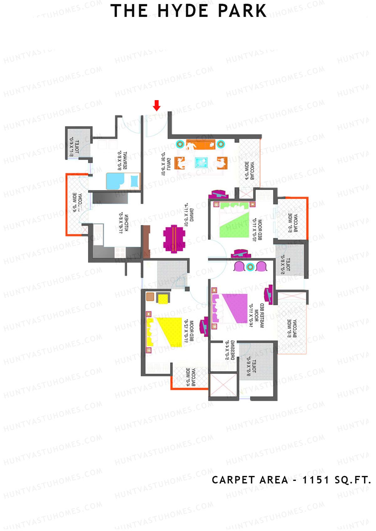 The Hyde Park Tower S Unit 3 Floor Plan