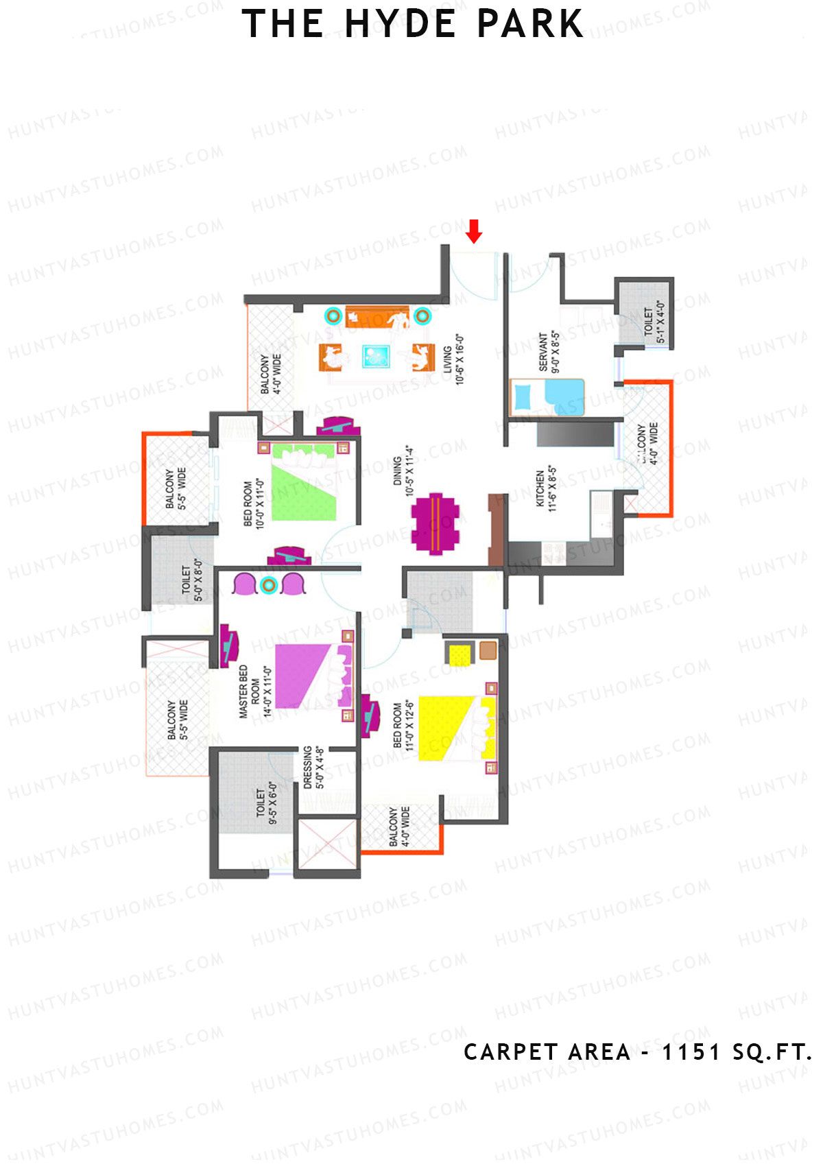 The Hyde Park Tower S Unit 4 Floor Plan