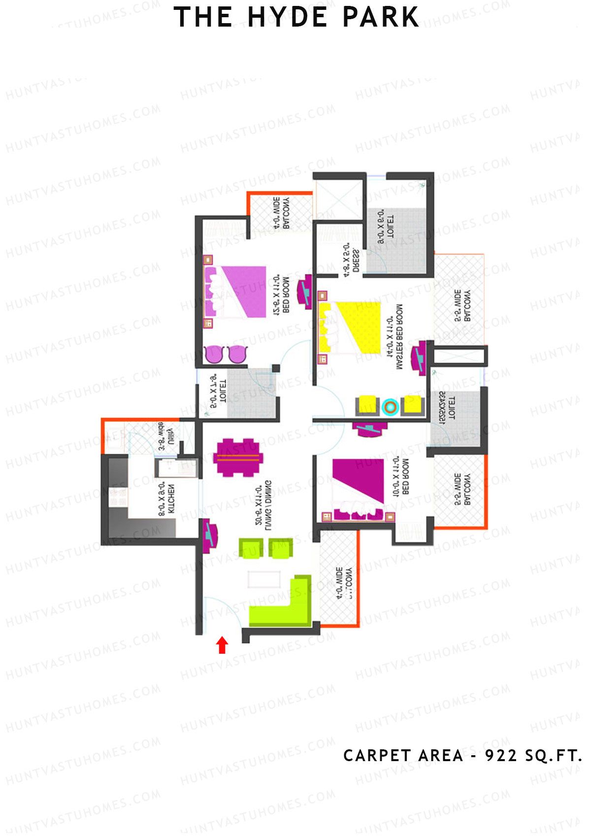 The Hyde Park Tower U Unit 1 Floor Plan