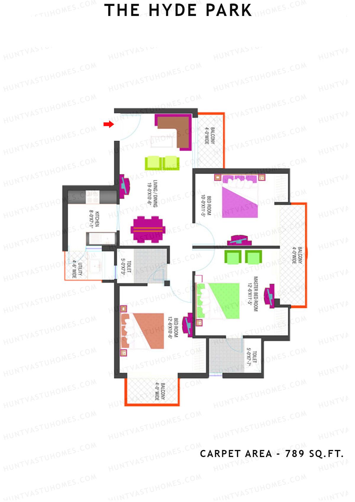 The Hyde Park Tower Y Unit 3 Floor Plan