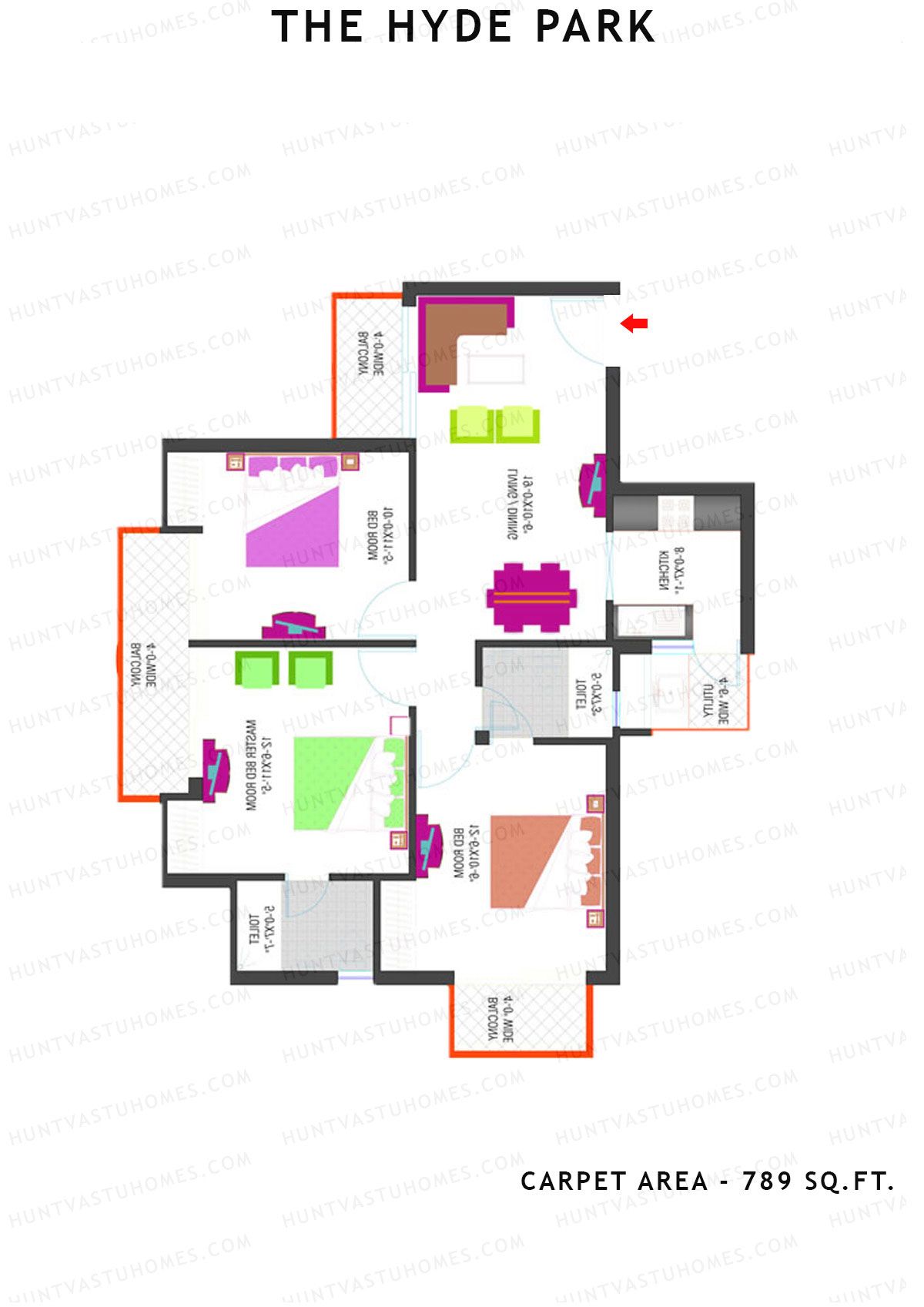 The Hyde Park Tower Y Unit 4 Floor Plan
