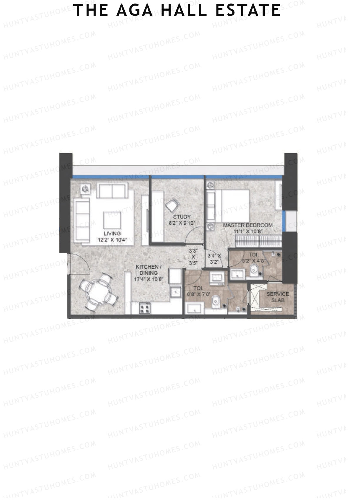 The Aga Hall Estate Wing B Unit 5 Floor Plan