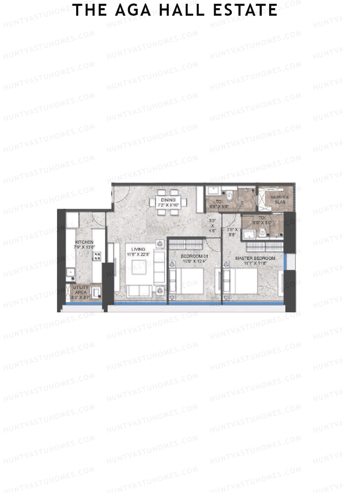 The Aga Hall Estate Wing B Unit 6 Floor Plan