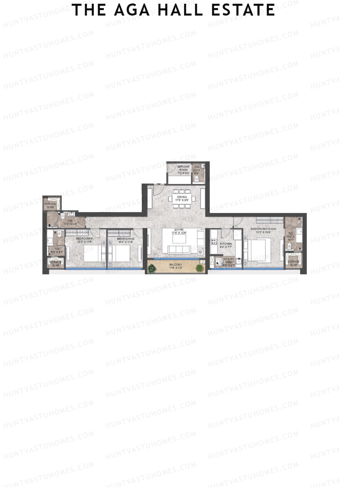 The Aga Hall Estate Wing B Unit 7 Floor Plan