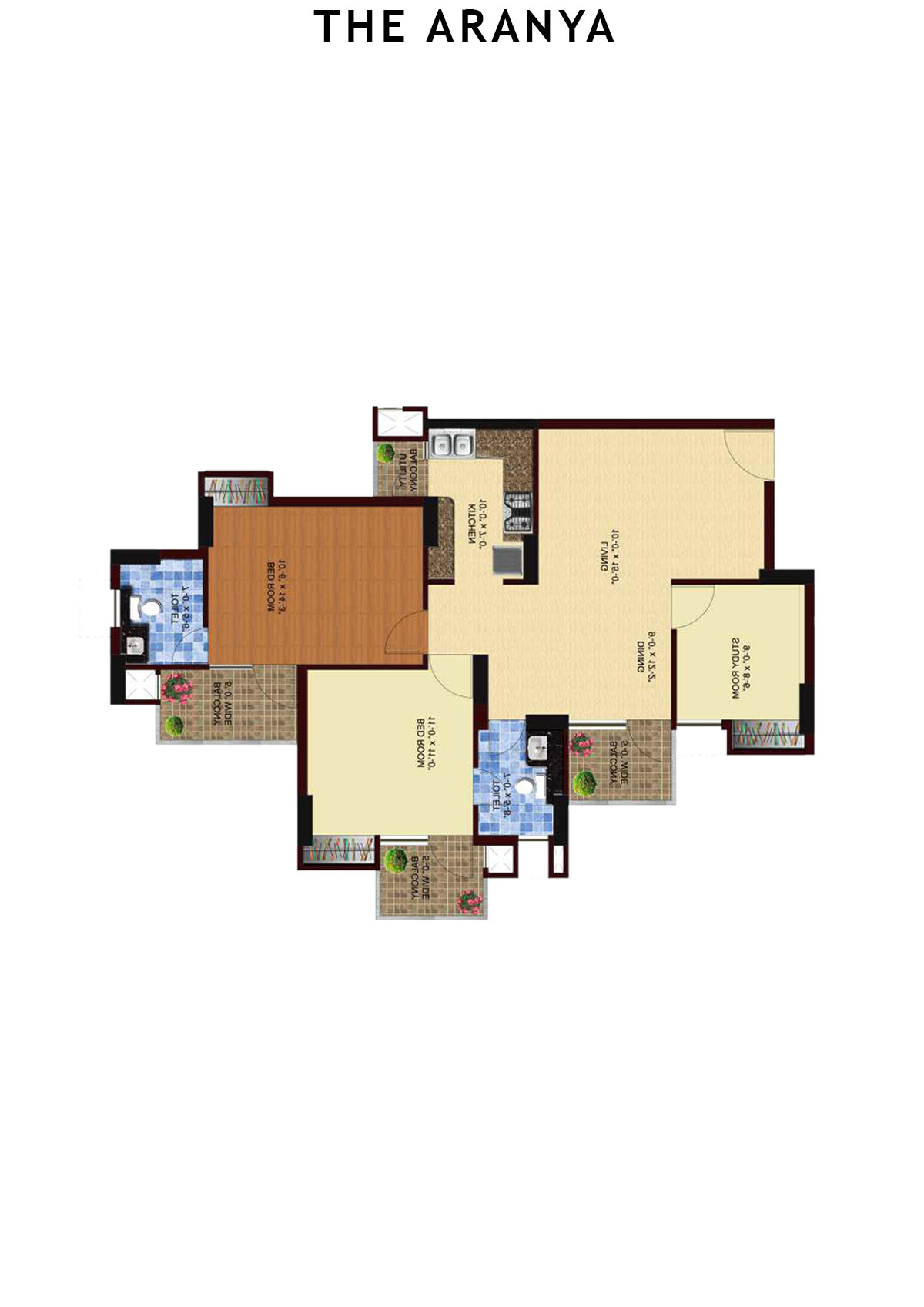 The Aranya Tower C Unit 5 Floor Plan