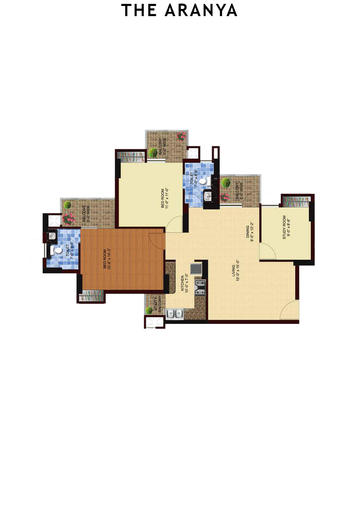 The Aranya Tower C Unit 6 Floor Plan