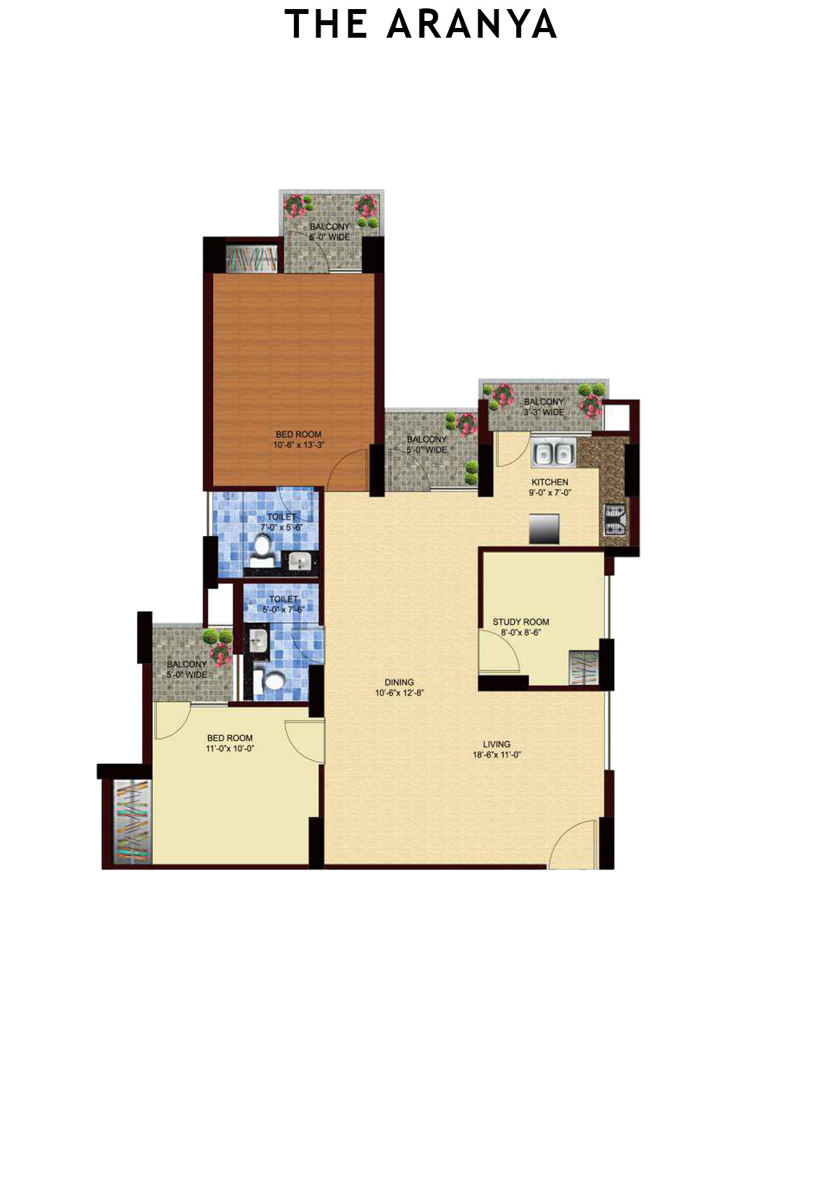 The Aranya Tower C Unit 7 Floor Plan