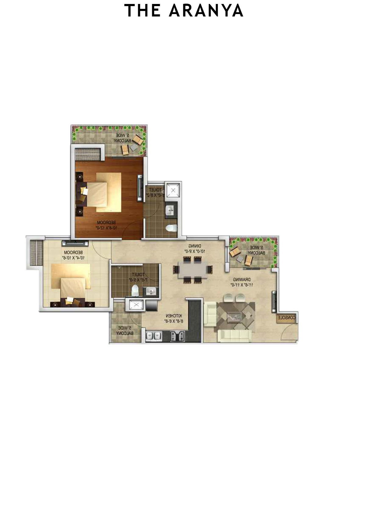 The Aranya Tower E Unit 6 Floor Plan