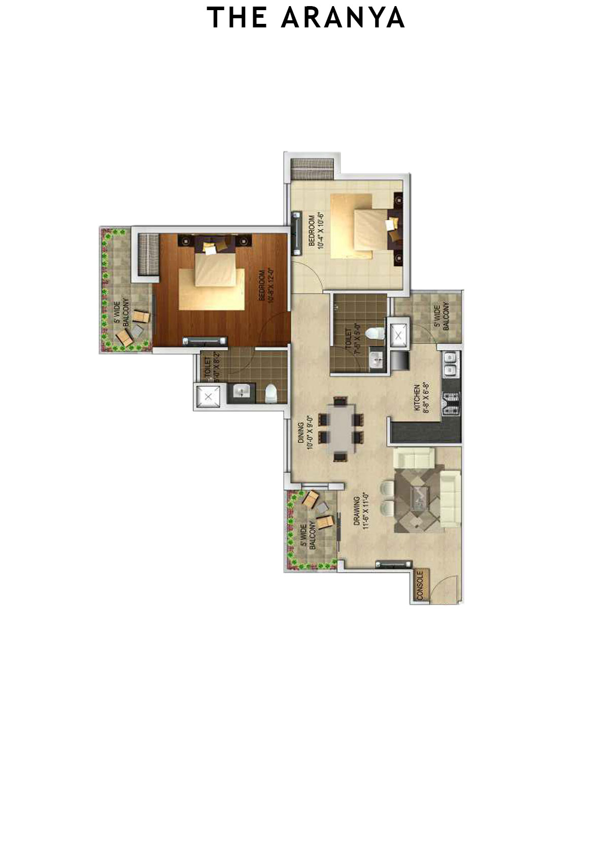 The Aranya Tower E Unit 7 Floor Plan