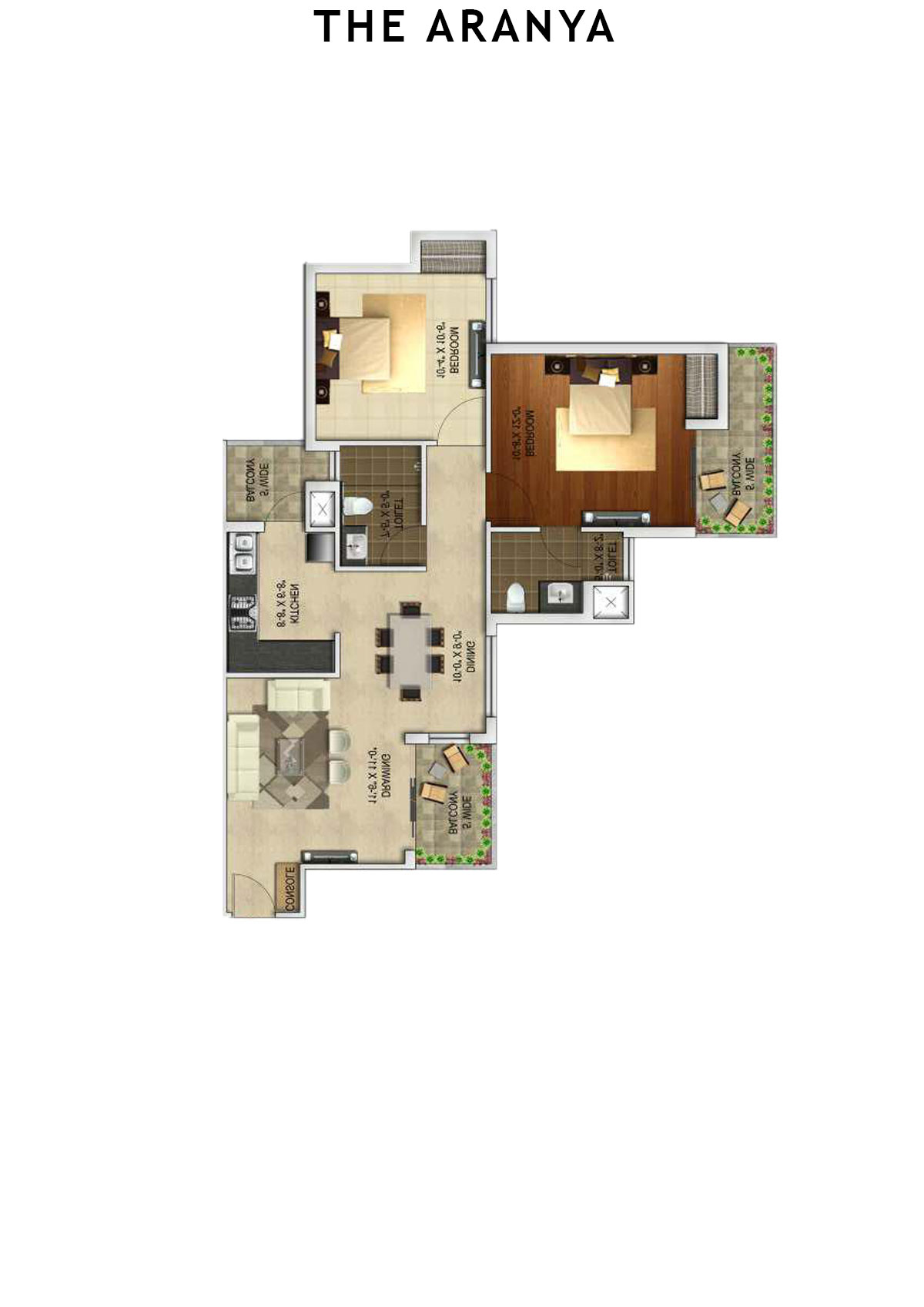 The Aranya Tower E Unit 8 Floor Plan