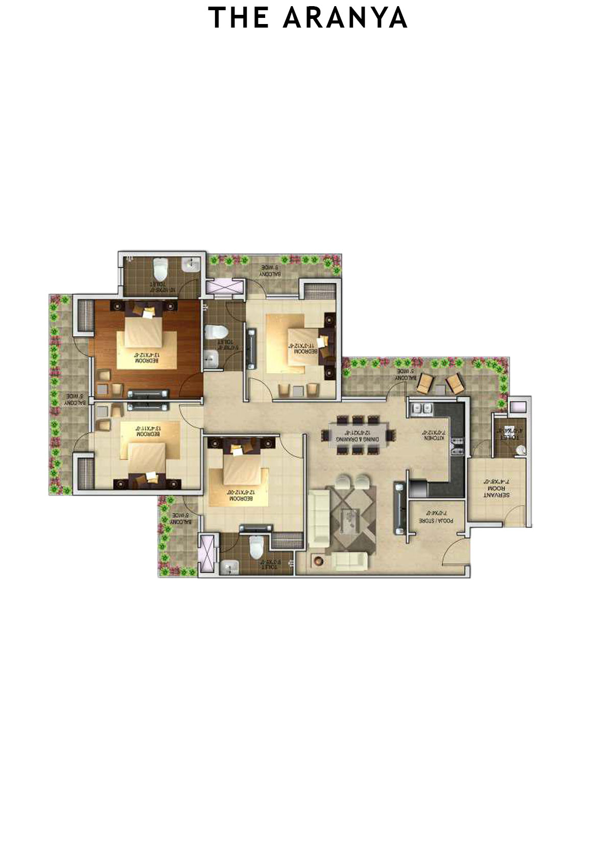 The Aranya Tower F Unit 4 Floor Plan