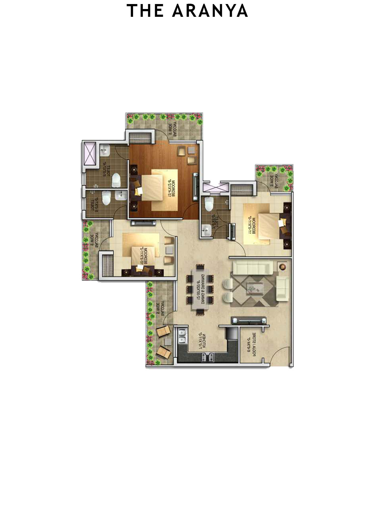 The Aranya Tower F Unit 5 Floor Plan