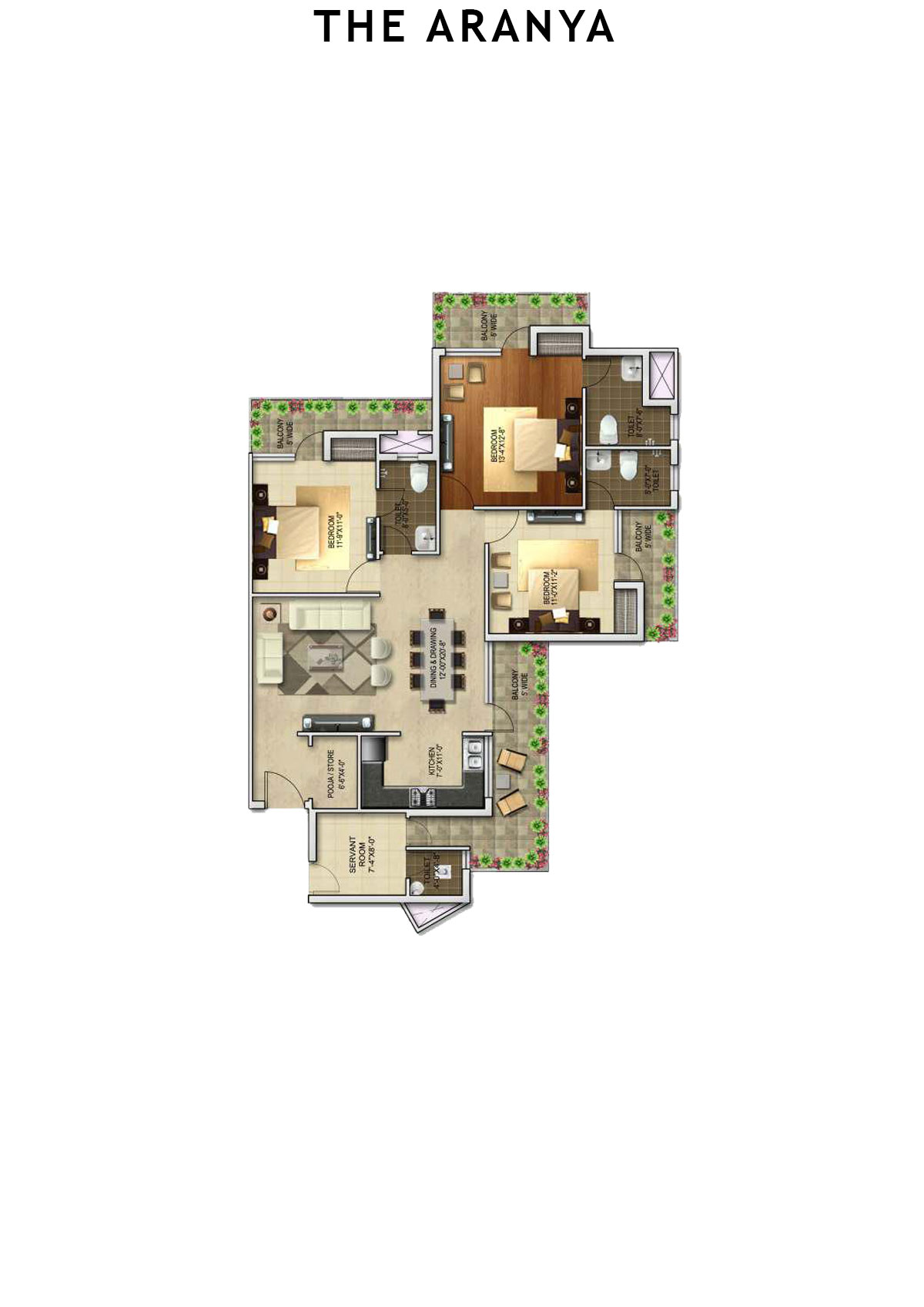 The Aranya Tower F Unit 6 Floor Plan
