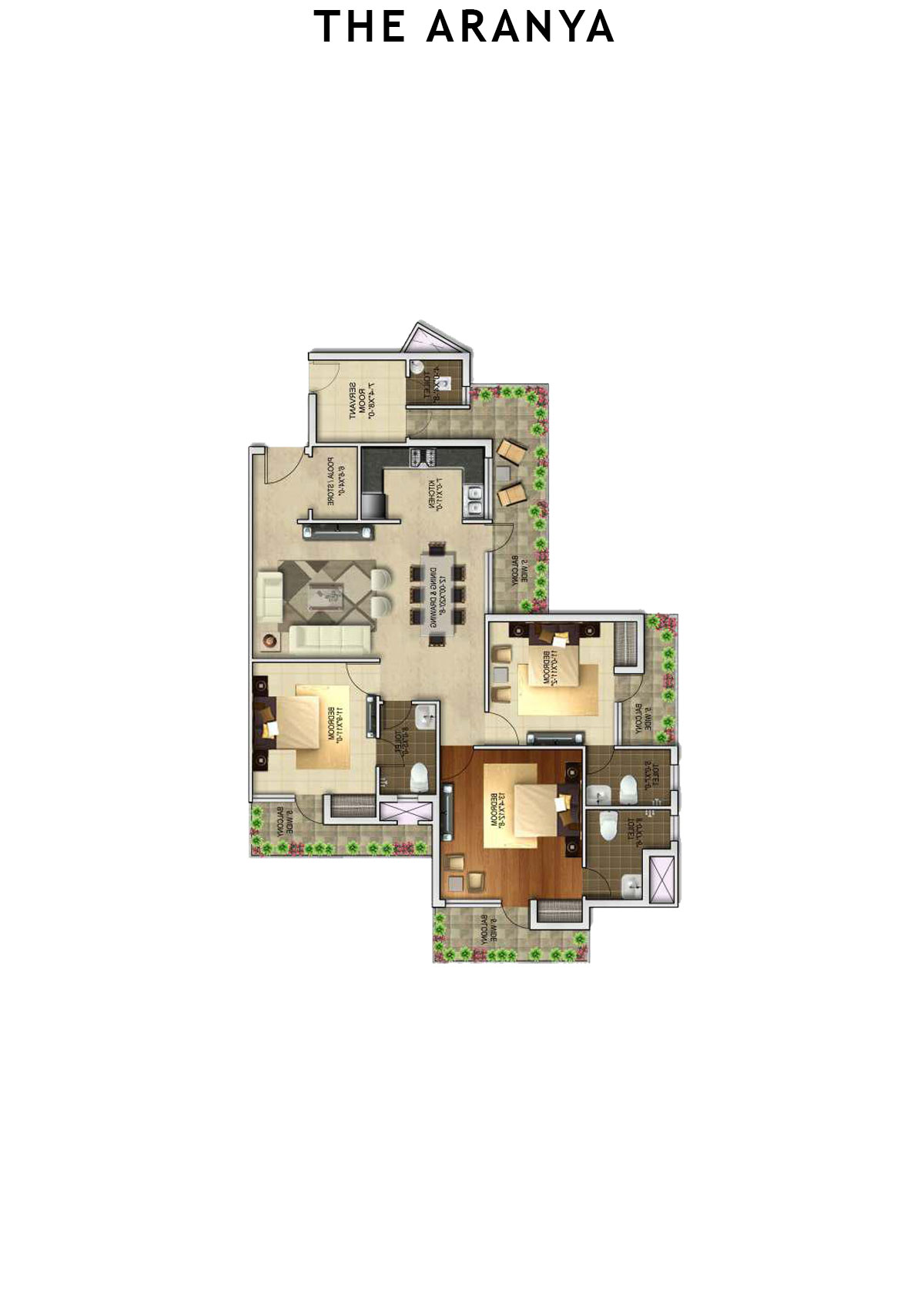 The Aranya Tower G Unit 1 Floor Plan
