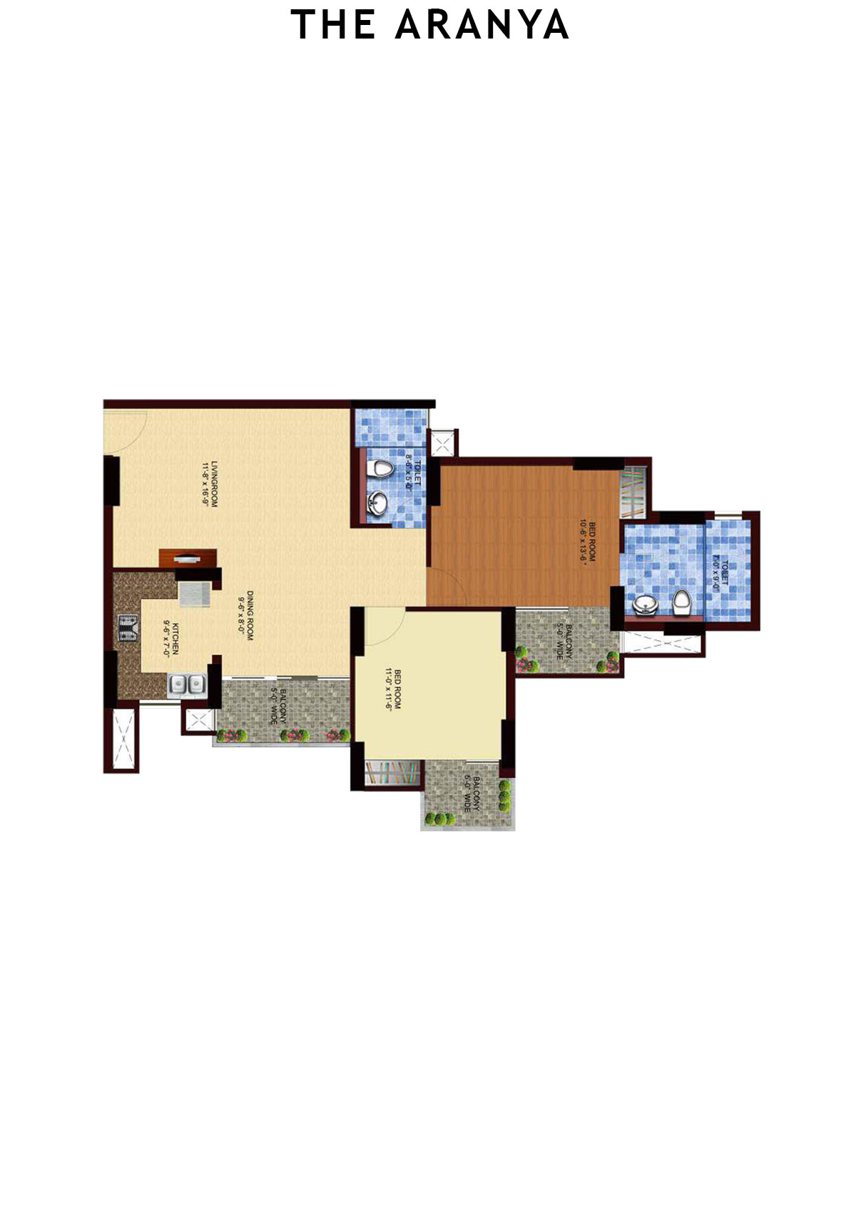The Aranya Tower T3 Unit 2 Floor Plan