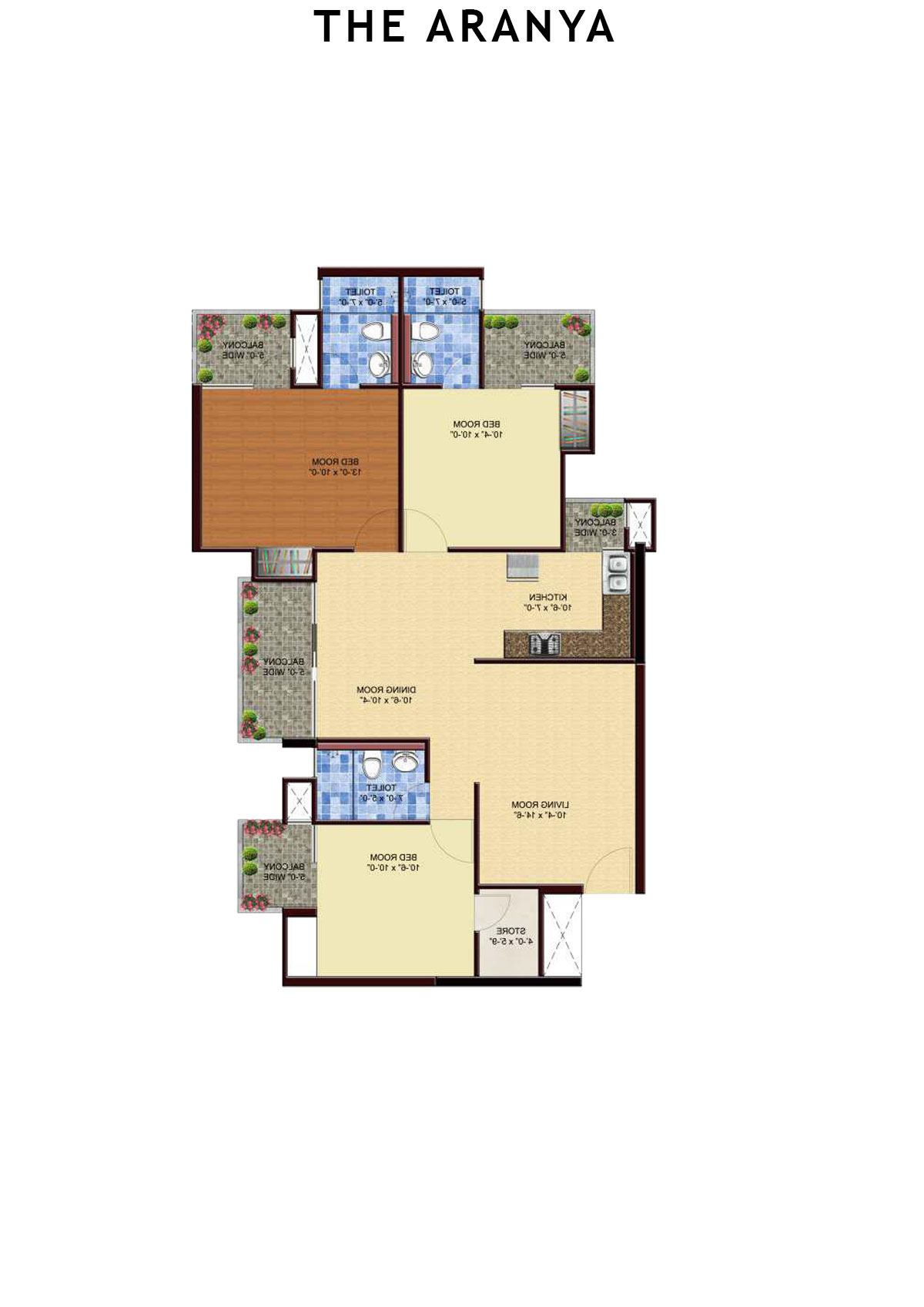 The Aranya Tower T4 Unit 1 Floor Plan