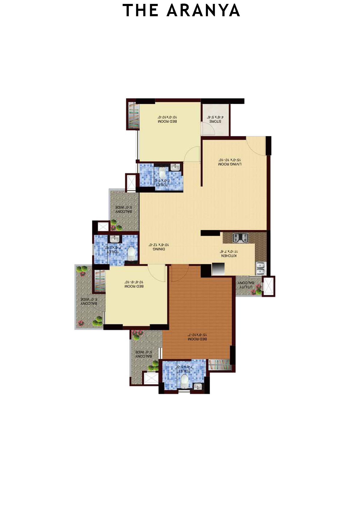 The Aranya Tower T4 Unit 6 Floor Plan