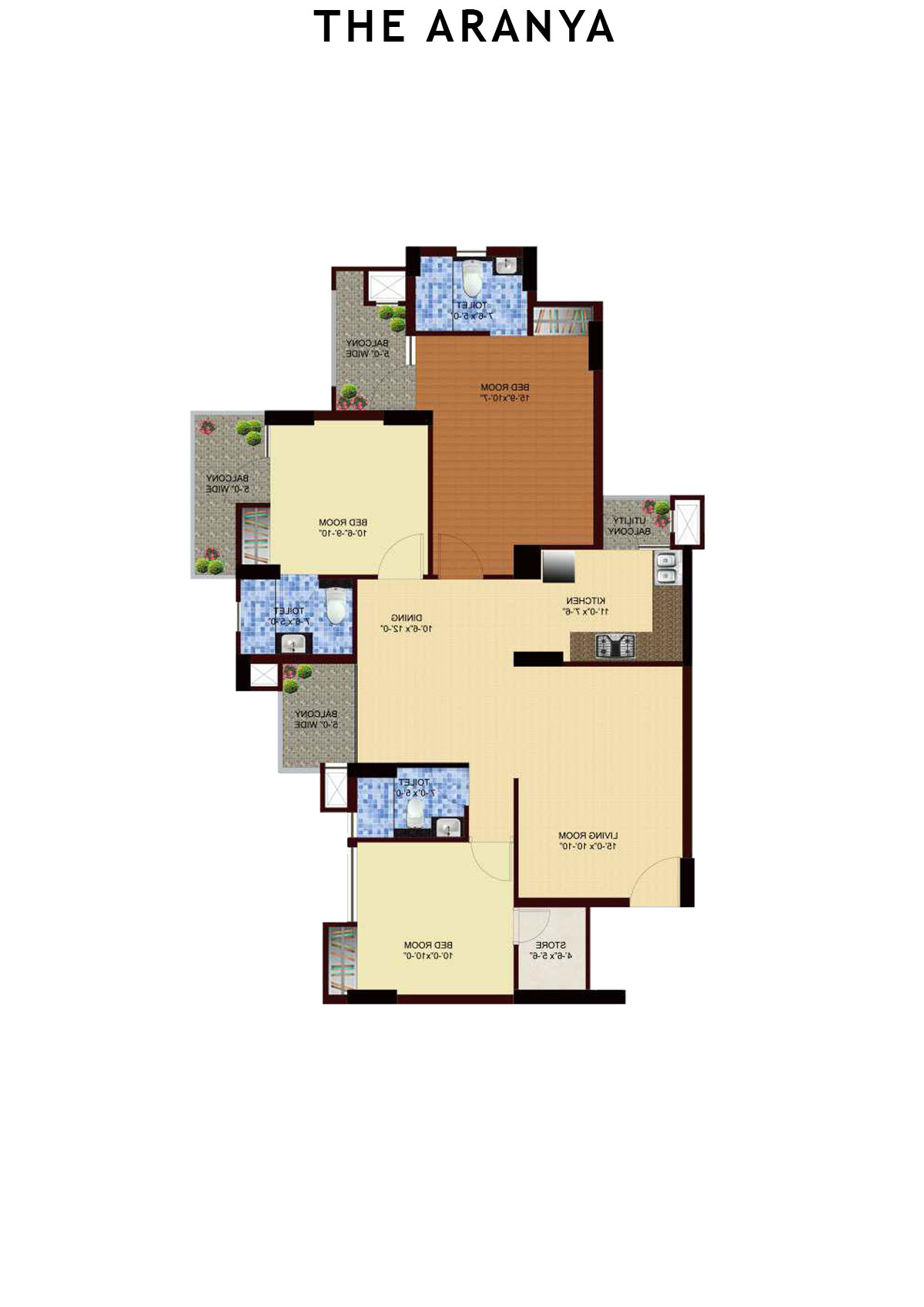 The Aranya Tower T5 Unit 1 Floor Plan