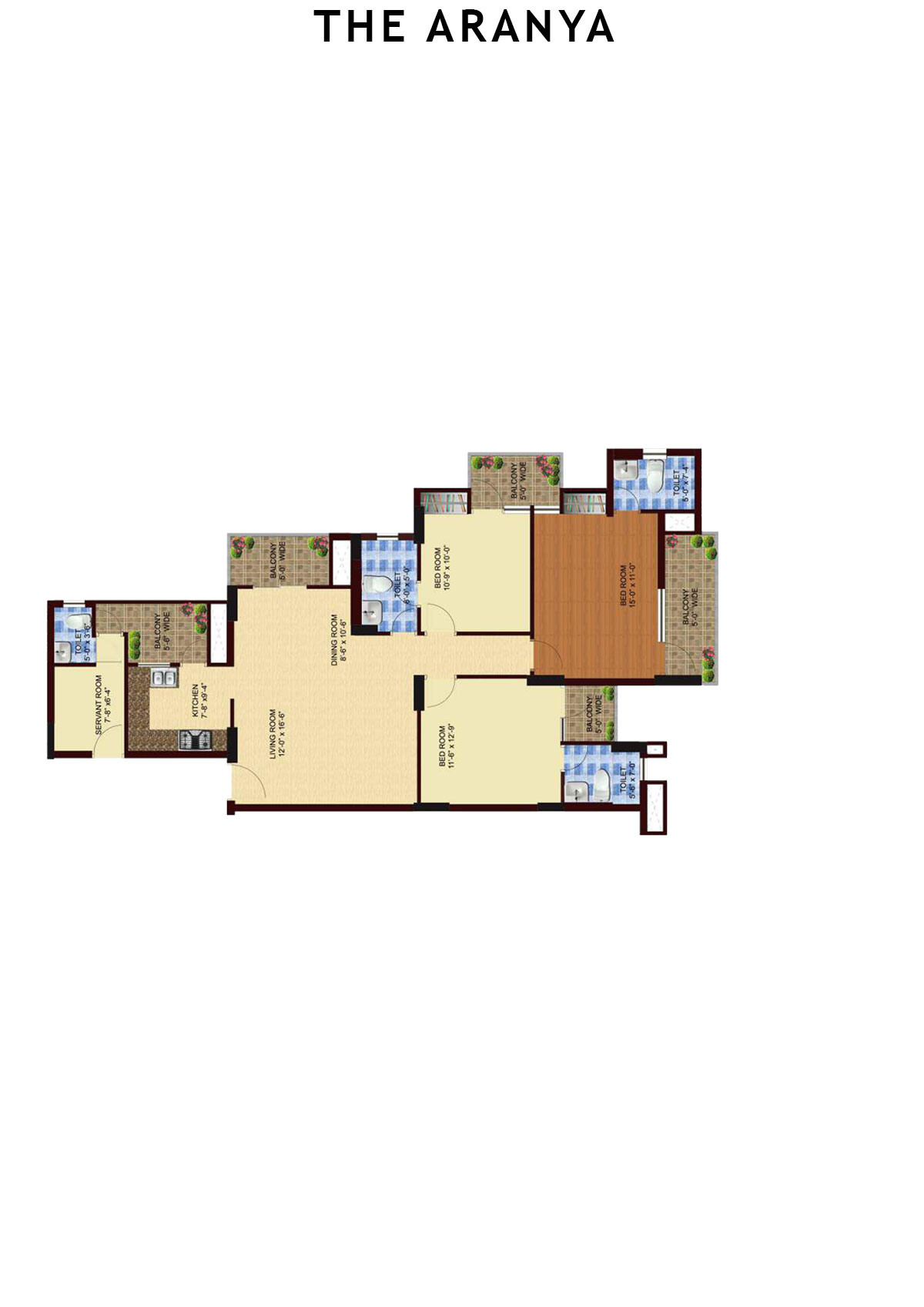 The Aranya Tower T5 Unit 3 Floor Plan