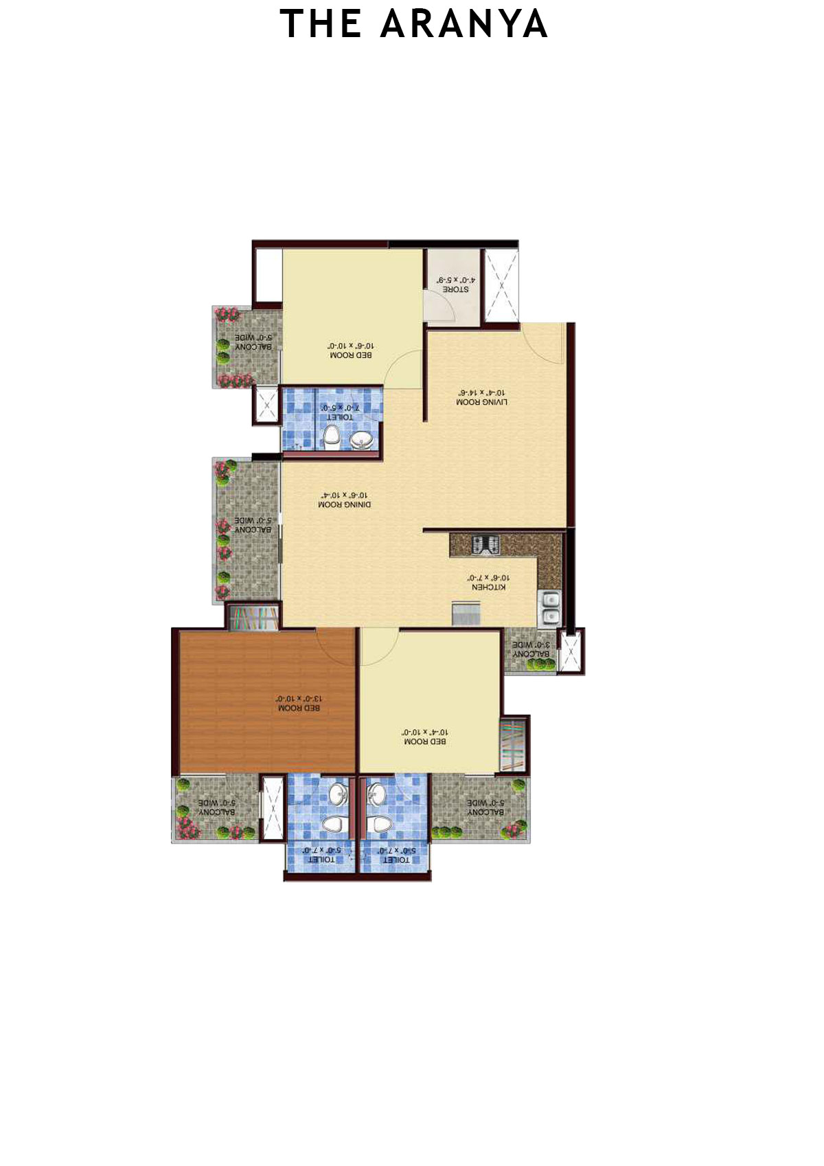 The Aranya Tower T5 Unit 6 Floor Plan