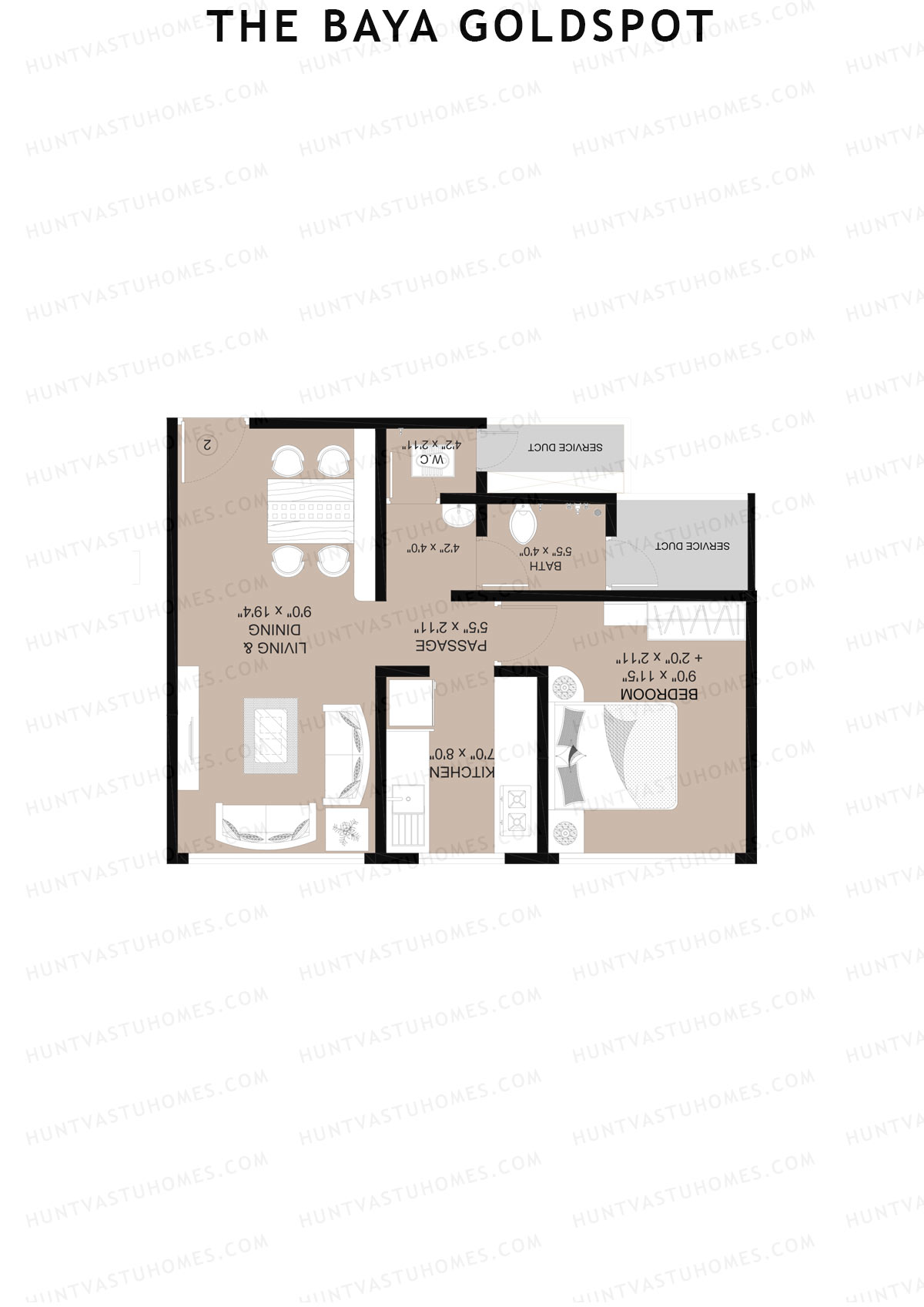 The Baya Goldspot Wing A Unit 2 Floor Plan
