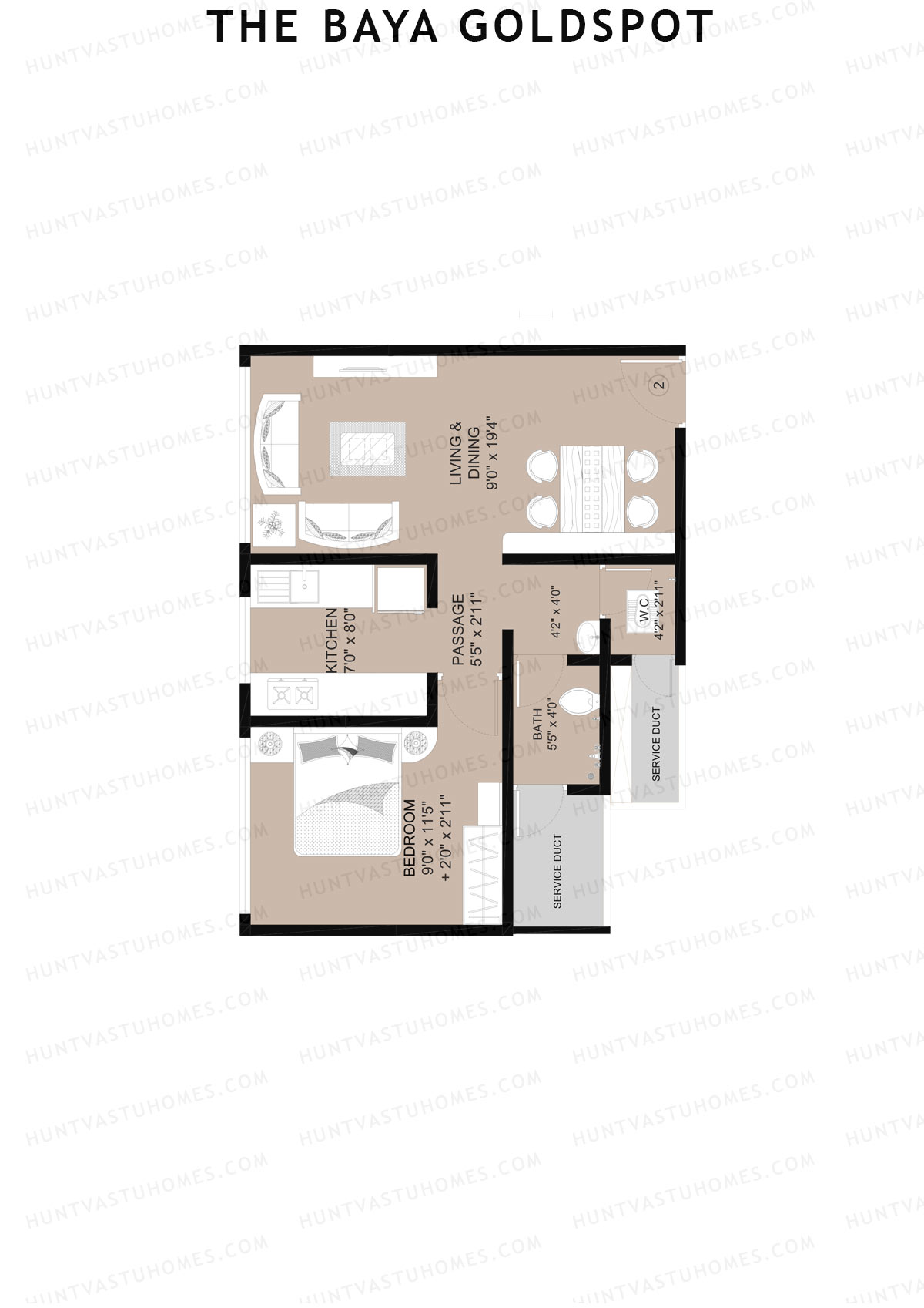 The Baya Goldspot Wing A Unit 3 Floor Plan