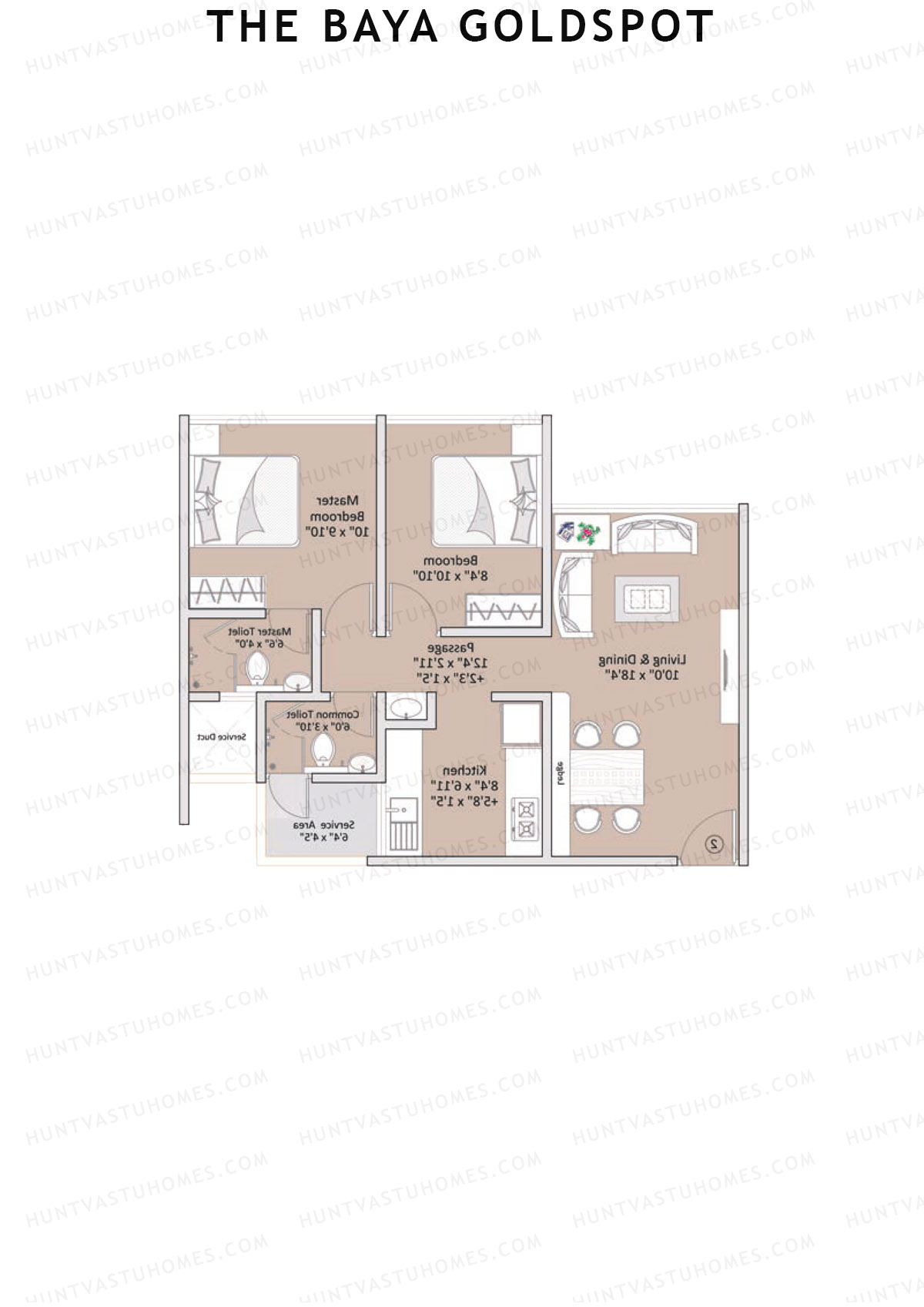 The Baya Goldspot Wing C Unit 1 Floor Plan