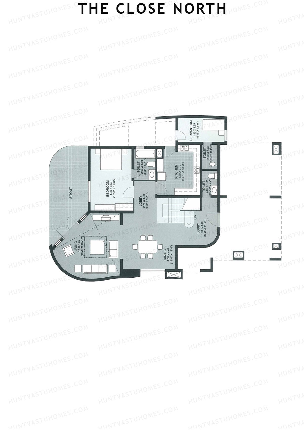 The Close North, Tower N12, Unit 3 (Duplex ), 4BHK, Super Area 3372   sq ft 