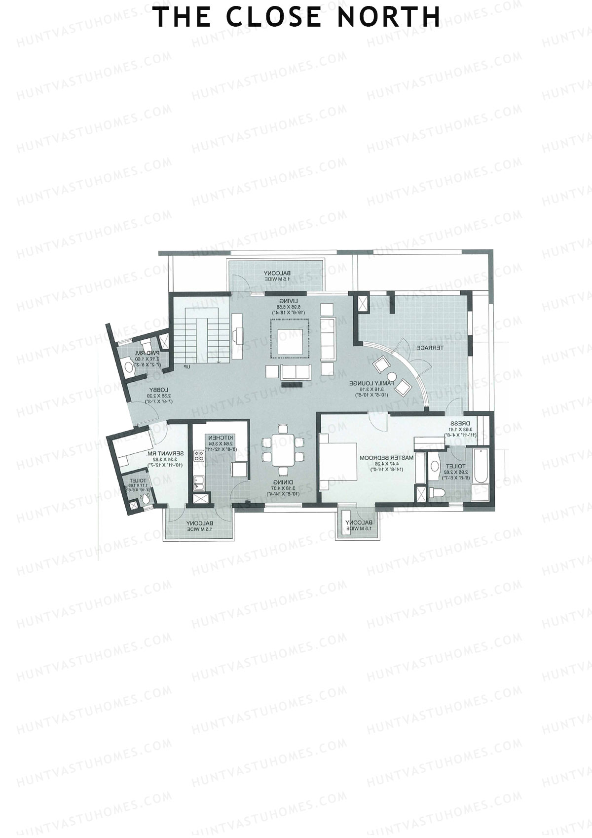 The Close North, Tower N1, Unit 1 (Penthouse), 4BHK, Super Area 4268   sq ft 
