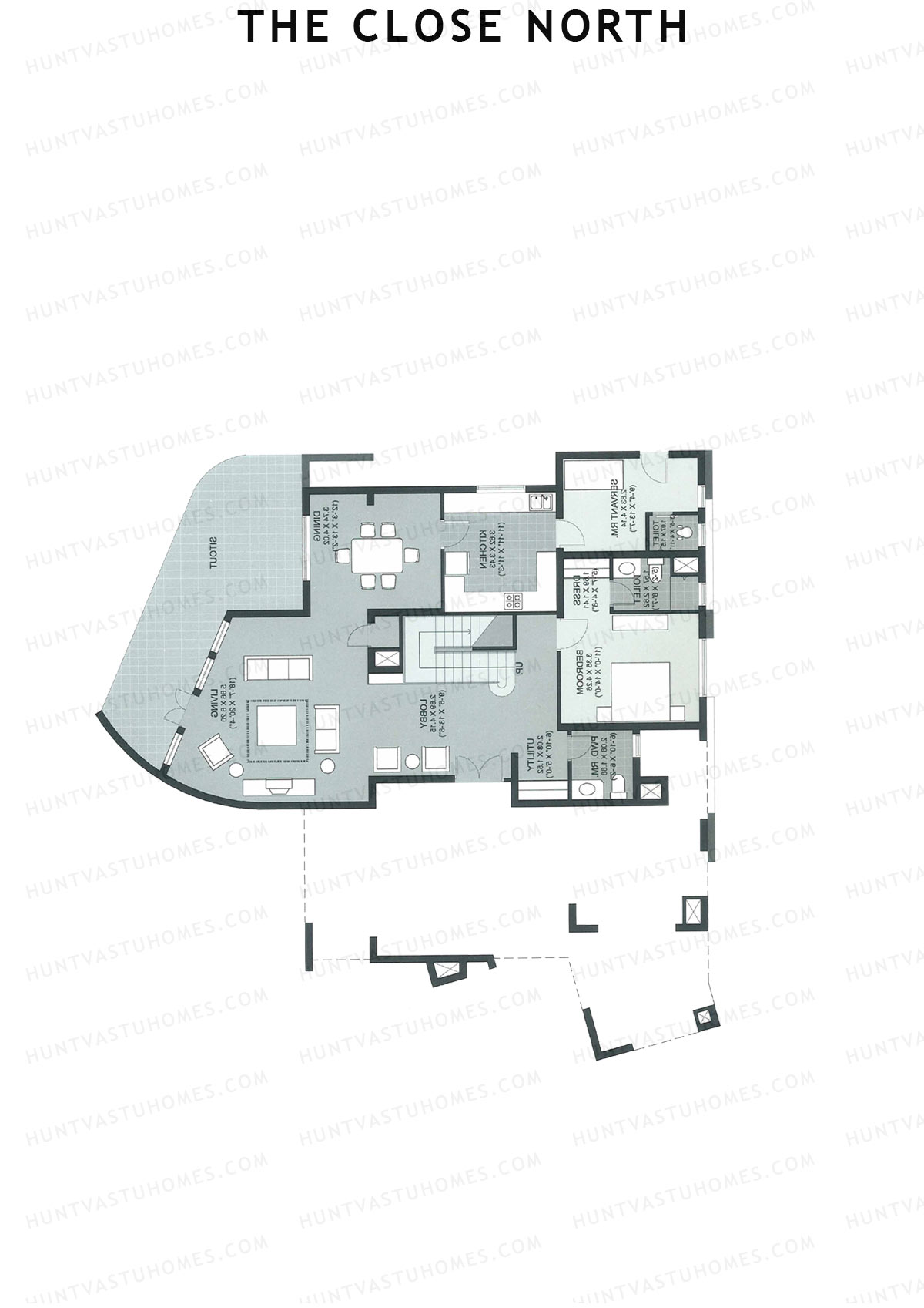 The Close North, Tower N2, Unit 2 (Duplex ), 4BHK, Super Area 3170   sq ft 