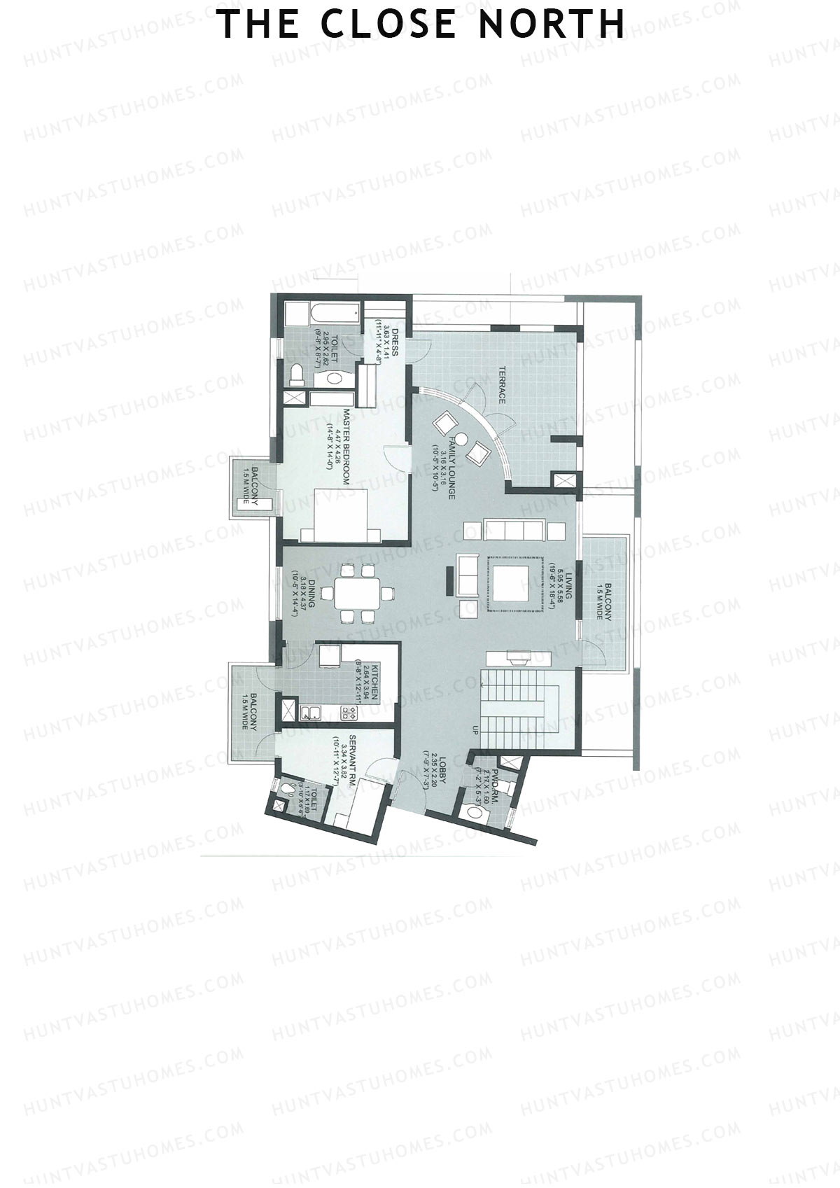 The Close North, Tower N2, Unit 2 (Penthouse), 4BHK, Super Area 4268   sq ft 