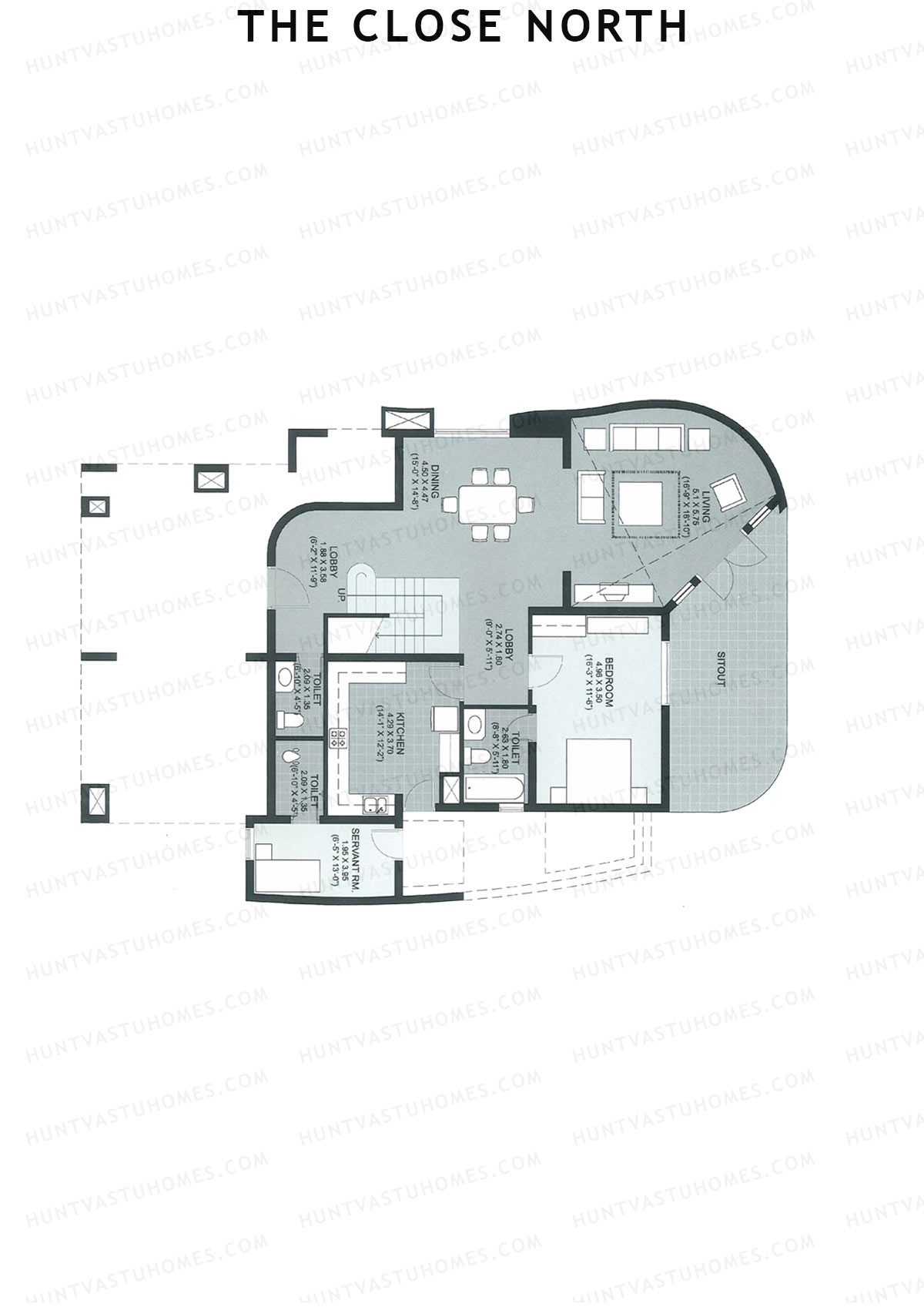 The Close North, Tower N3, Unit 3 (Duplex ), 4BHK, Super Area 3372   sq ft 