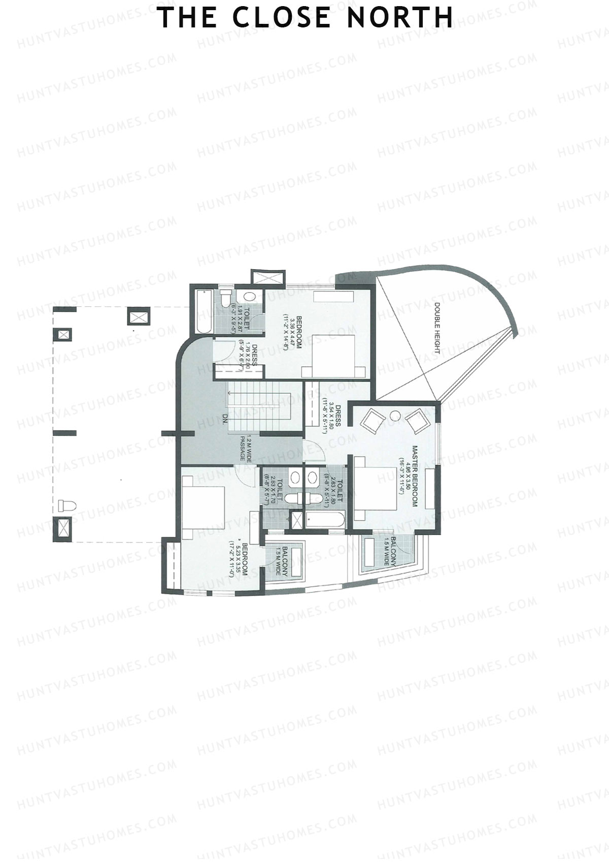 The Close North, Tower N3, Unit 3 (Duplex ), 4BHK, Super Area 3372   sq ft 