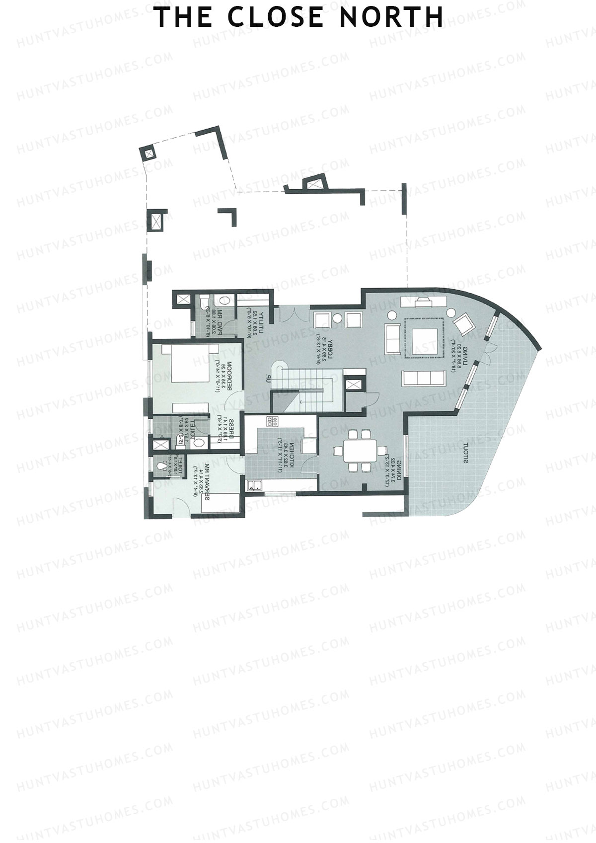 The Close North, Tower N5, Unit 1 (Duplex ), 4BHK, Super Area 3170   sq ft 