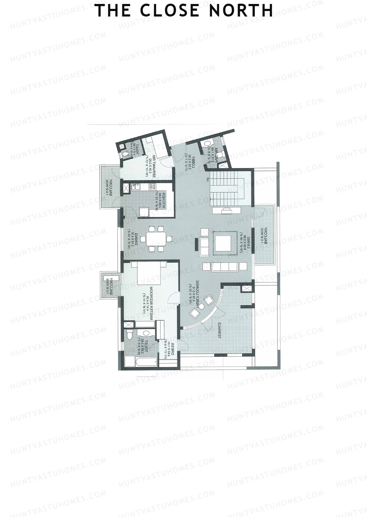 The Close North, Tower N5, Unit 1 (Penthouse), 4BHK, Super Area 4268   sq ft 