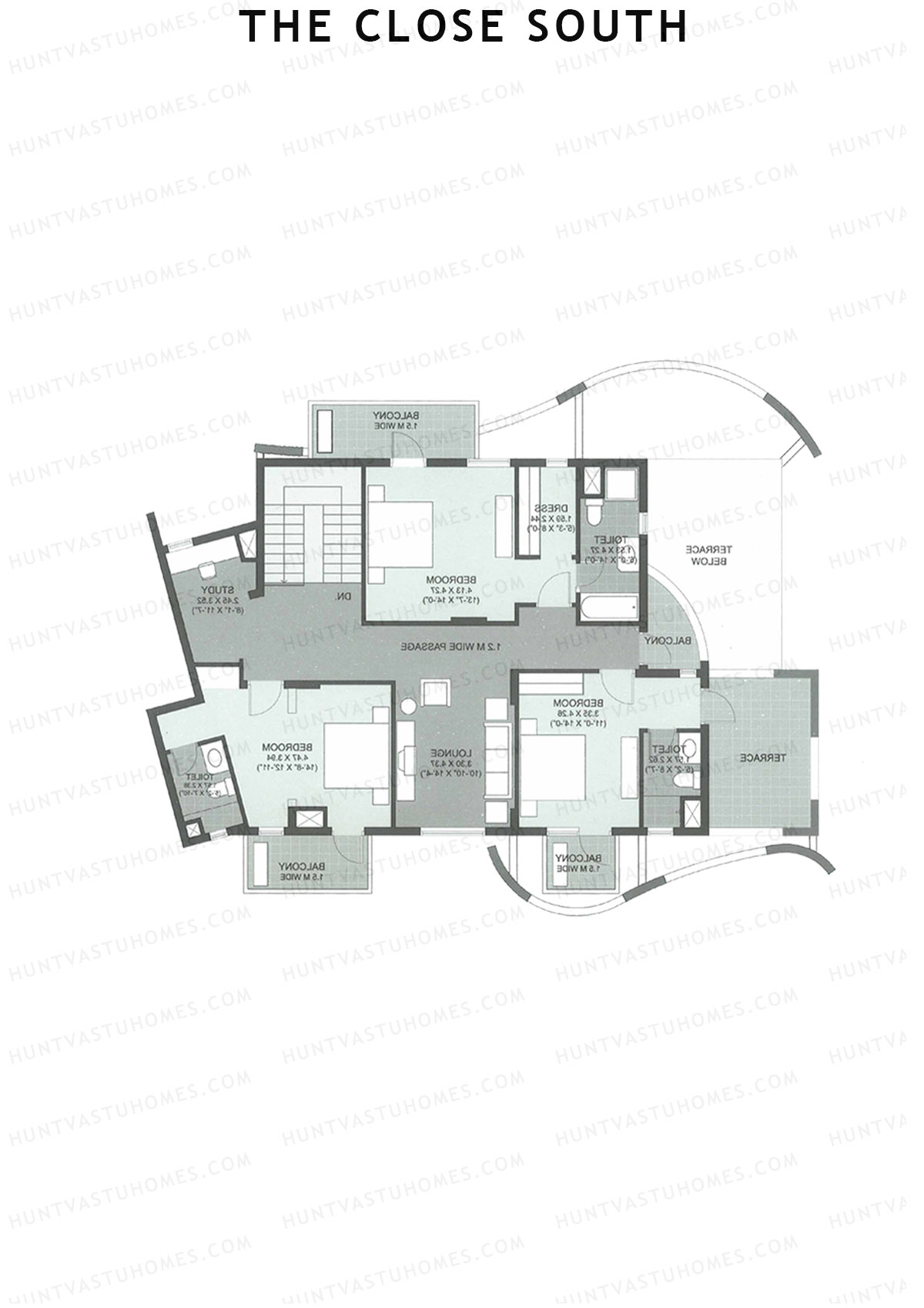 The Close South Tower S10 Unit 1 Type Penthouse Floor Plan