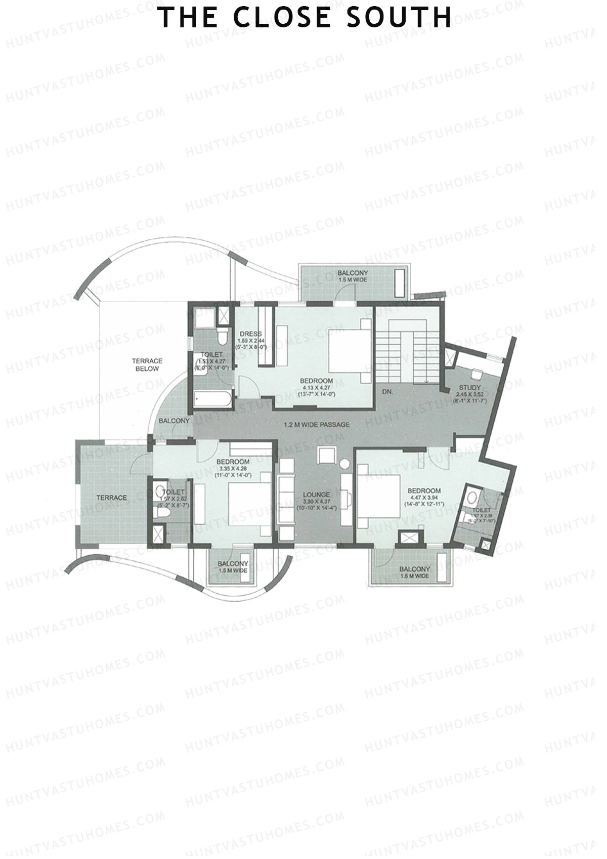 The Close South Tower S11 Unit 2 Type Penthouse Floor Plan