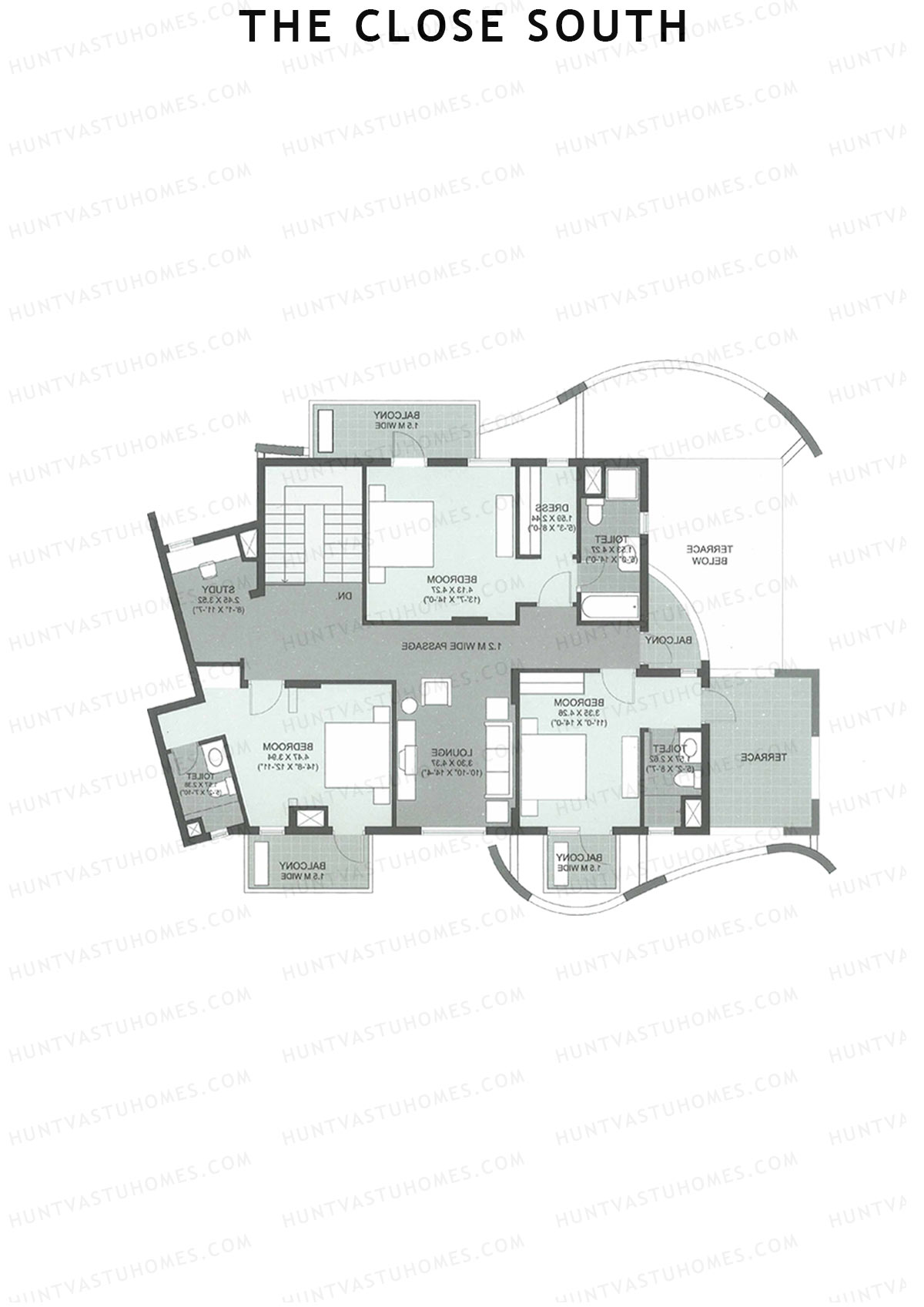 The Close South Tower S12 Unit 1 Type Penthouse Floor Plan